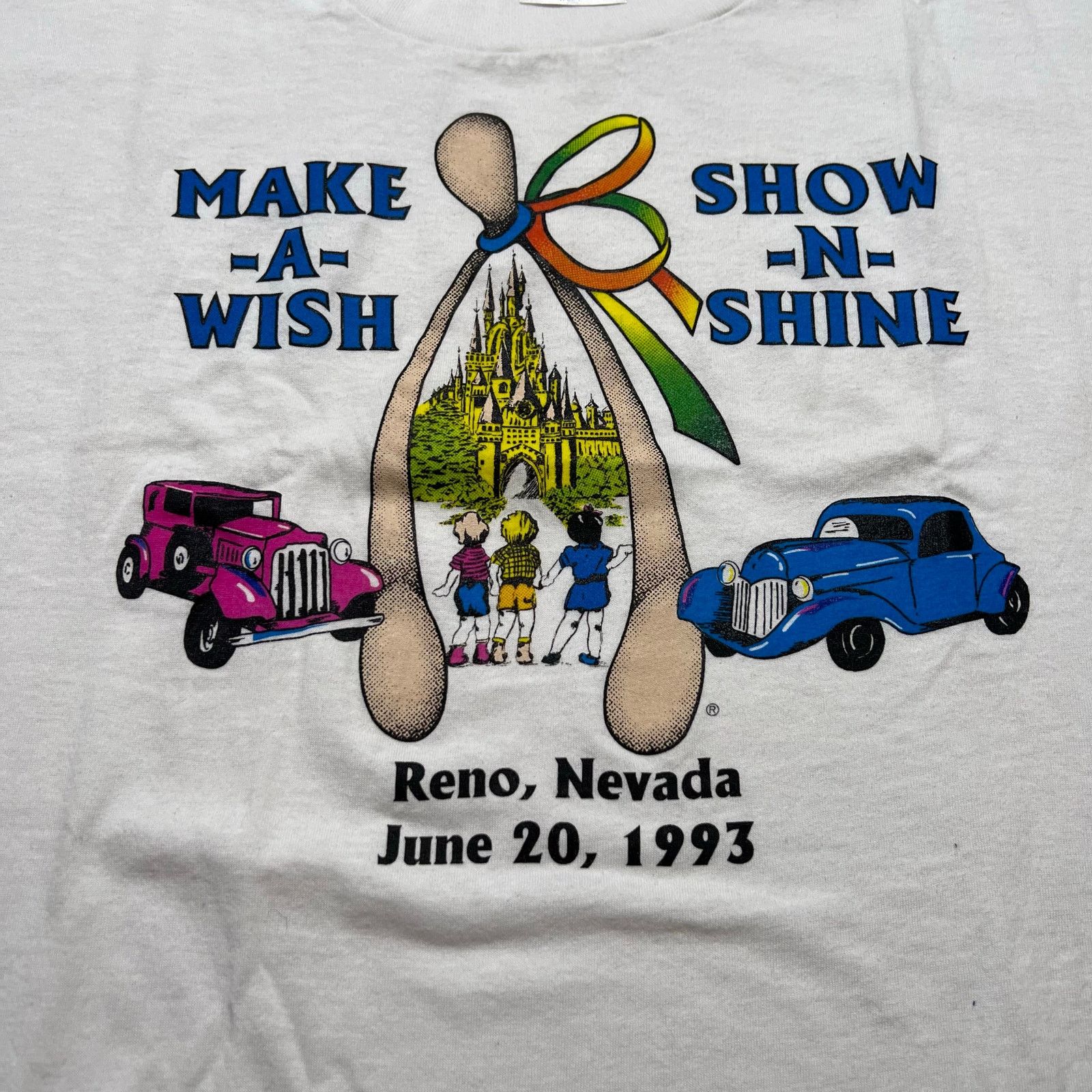 Hanes vintage T-shirt Men Sz XL Make-A-Wish Show-N-Shine 90s Size US XL / EU 56 / 4 - 2 Thumbnail