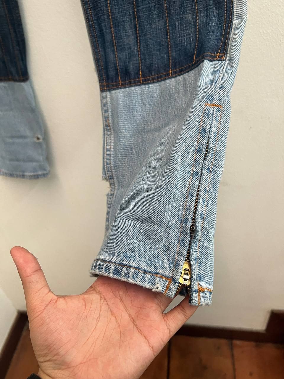 Levi's × Needles Rebuild by Needles x Levi's Motocross Patchwork Denim Jeans Size US 30 / EU 46 - 3 Thumbnail
