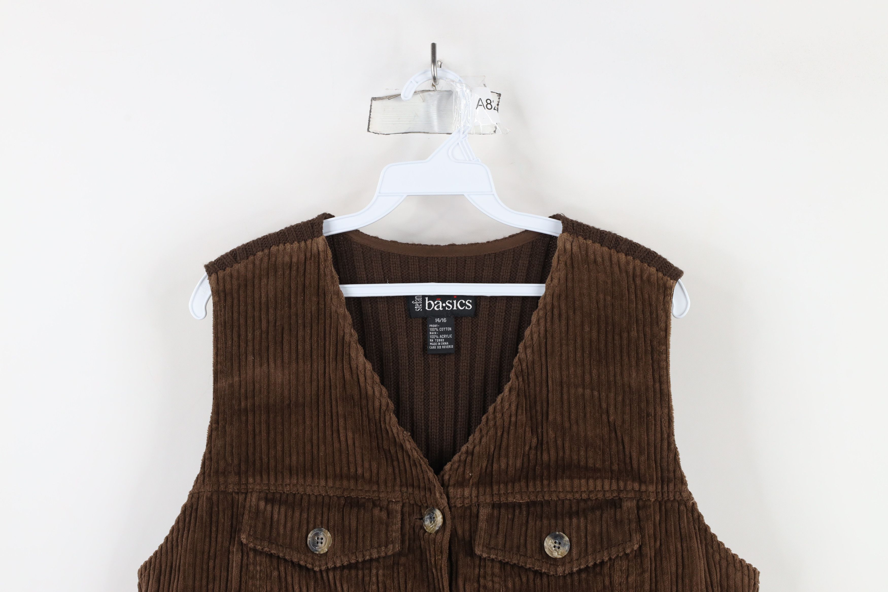 Vintage Vintage 90s Streetwear Corduroy Button Vest Jacket Brown Size XL / US 12-14 / IT 48-50 - 2 Thumbnail