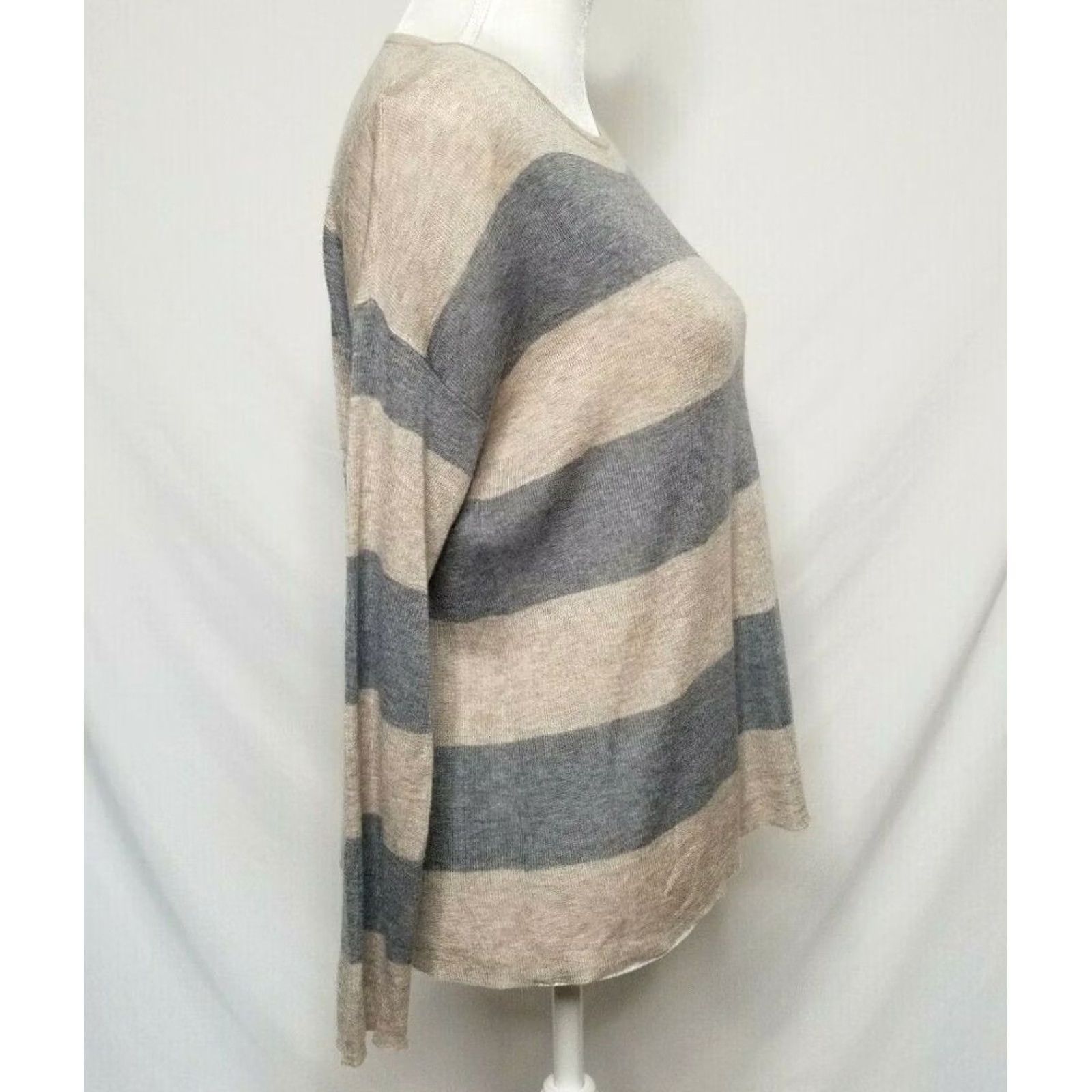 Eileen Fisher Eileen Fisher Womens Pullover Sweater Tencel Merino Wool Striped PM Multicolor Round Neck Long Sleeve Size M / US 6-8 / IT 42-44 - 4 Thumbnail