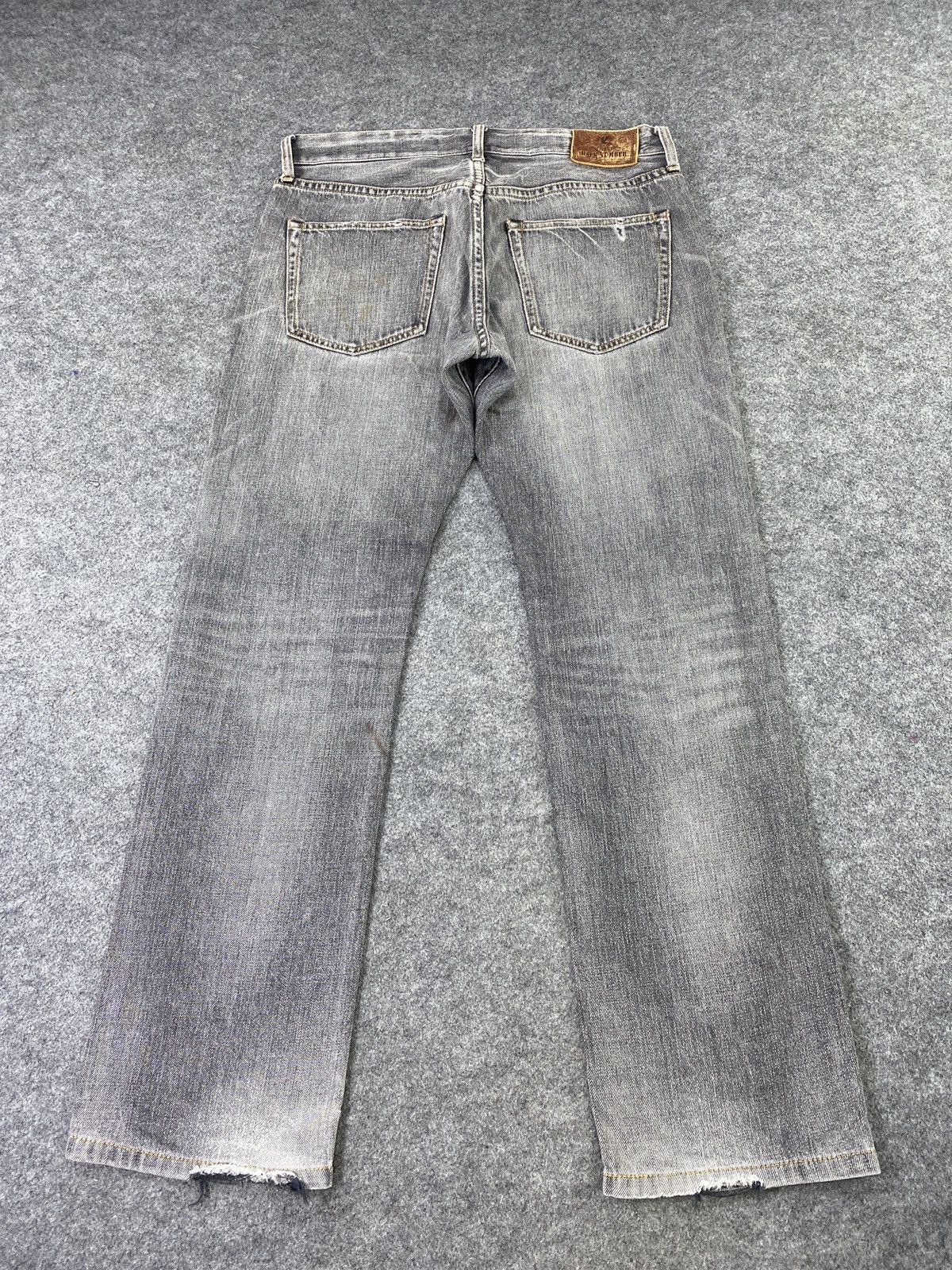 Japanese Brand × Jean Japanese Brand Back Number Faded Black Wash Jeans -J1133 Size US 33 - 5 Thumbnail
