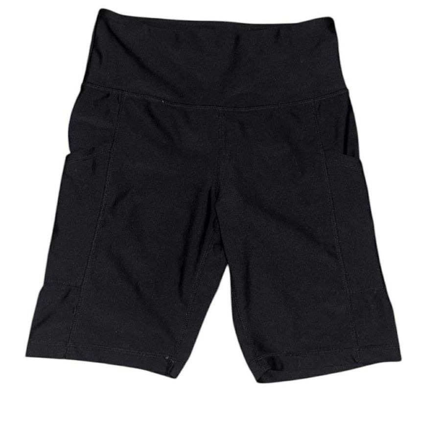 Other Black Women's Yoga Biker Shorts Compression Mid Thigh Small Size 26" / US 2 / IT 38 - 1 Thumbnail