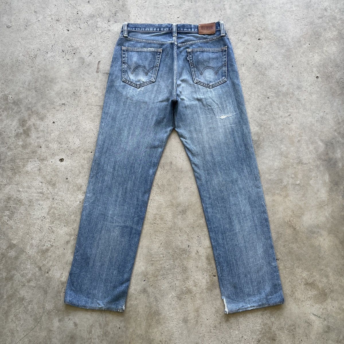 Edwin × Japanese Brand × Jean W32x30.5 Vintage Edwin Jeans Faded Pants Denim Size US 32 / EU 48 - 11 Thumbnail