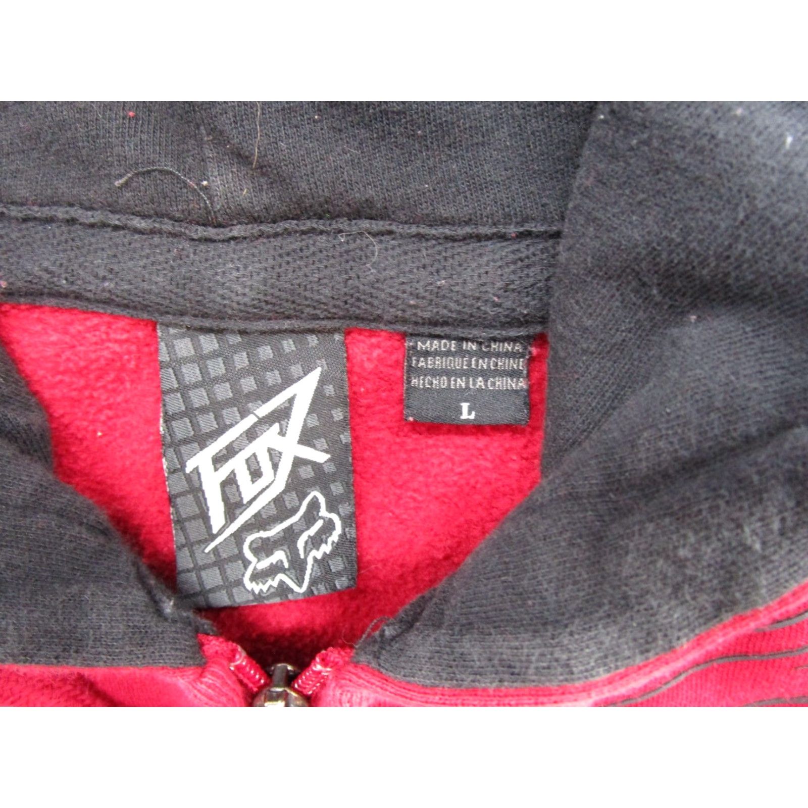 CO VTG Fox Hoodie Full Zip Red Heavy Moto Sweatshirt L Men Size US L / EU 52-54 / 3 - 4 Thumbnail