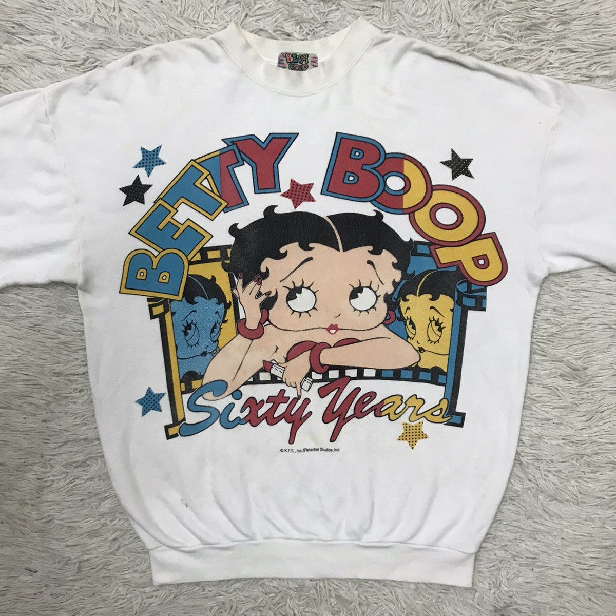 Cartoon Network VINTAGE 90s BETTY BOOP FLEISCHER STUDIOS SWEATSHIRT Size US L / EU 52-54 / 3 - 8 Thumbnail
