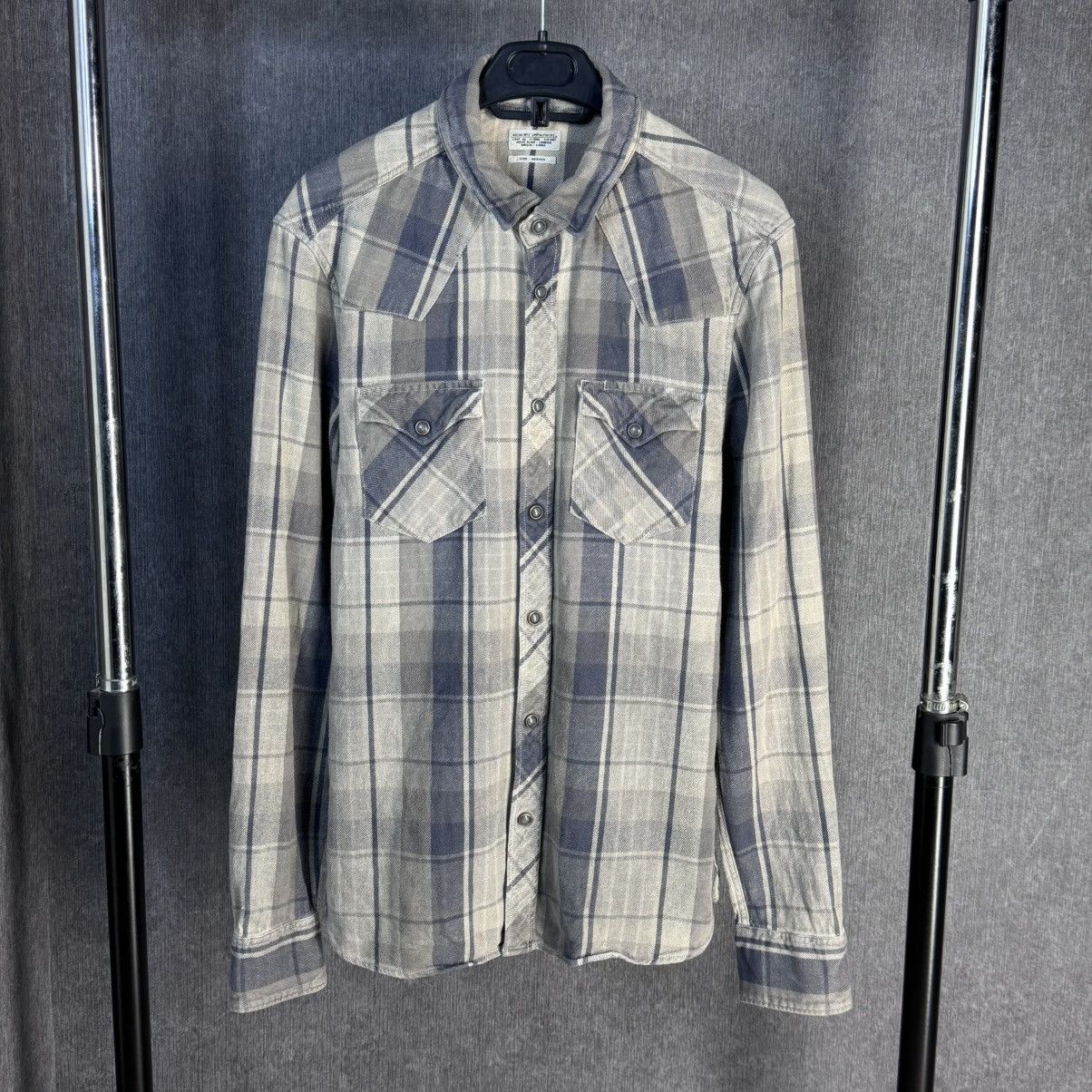 Allsaints Vintage allsaints shirt Checkered pocket y2k Size US M / EU 48-50 / 2 - 2 Thumbnail