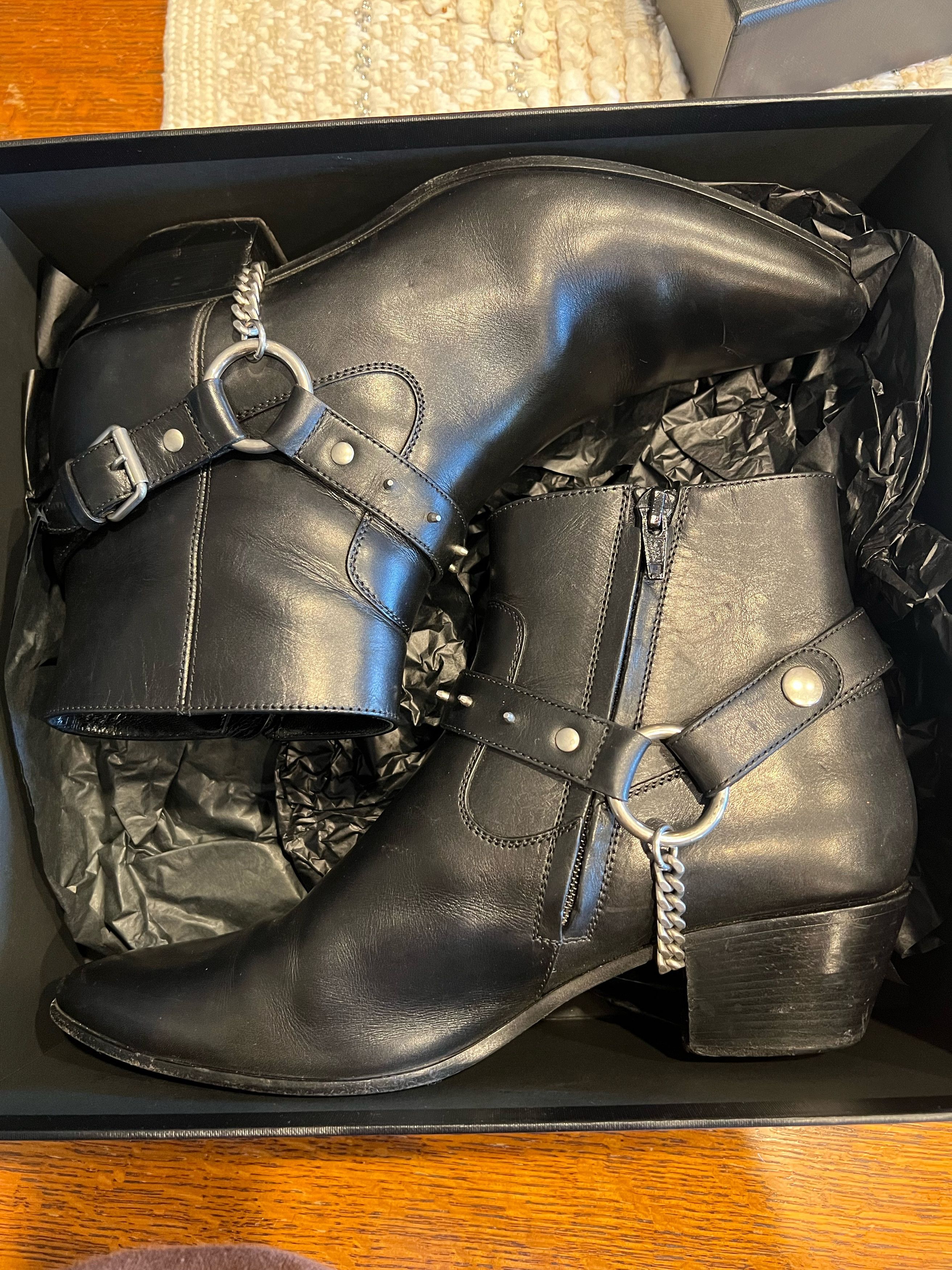 Yves Saint Laurent 2016 Chain Wyatts (Hedi Slimane) Size US 10.5 / IT 40.5 - 5 Thumbnail