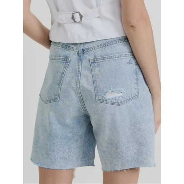 DL1961 DL1961 Emilie High Rise Cut-off Jean Shorts - Light Wash Size 25" / US 0 / IT 36 - 2 Thumbnail