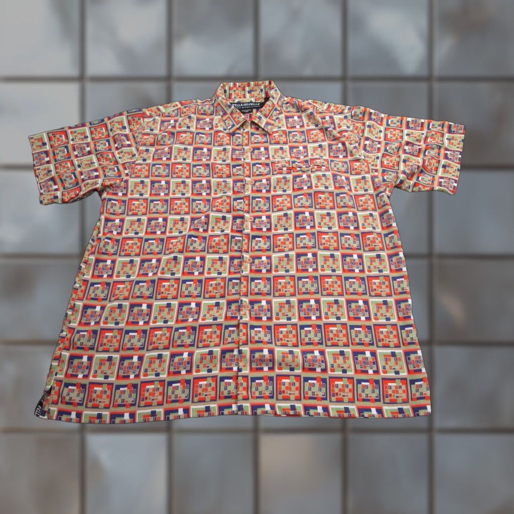 Pelle Pelle Pelle Pelle Shirt Mens XL Geometric Print Marc Buchanan Button Up 90s Size US XL / EU 56 / 4 - 1 Thumbnail