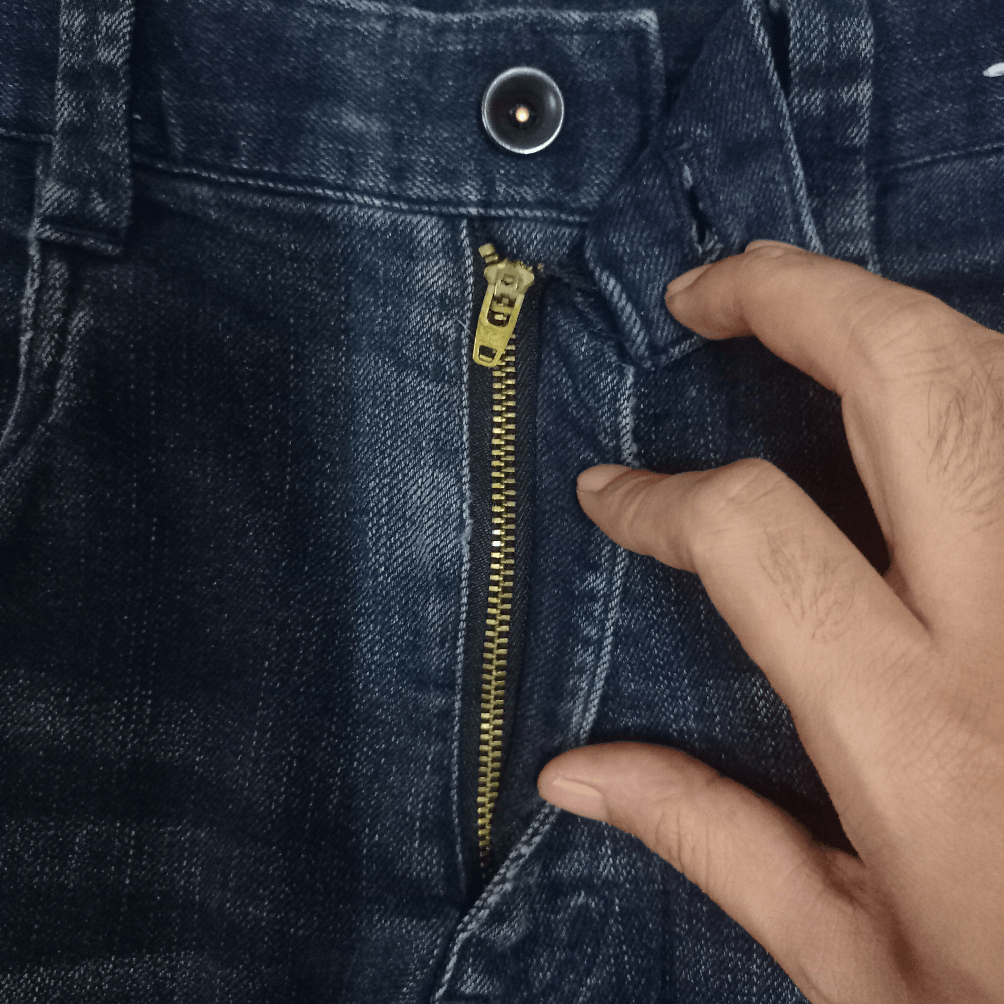 Japanese Brand Vintage Japanese Brand Painted Cargo Denim Pants 31x32 Size US 31 - 3 Thumbnail