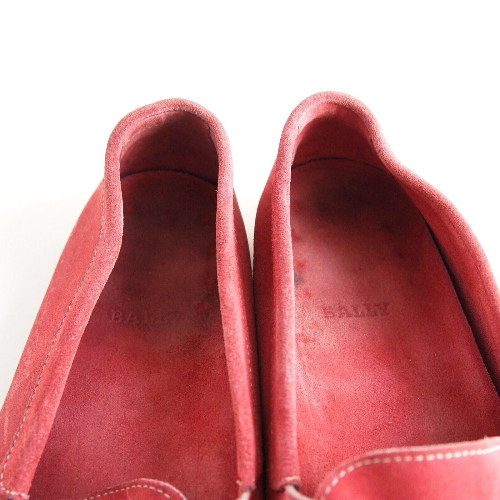 Tod's Bally Deandra Driving Loafers Red Suede EU 39.5 US 9 Size US 9 / IT 39 - 4 Thumbnail
