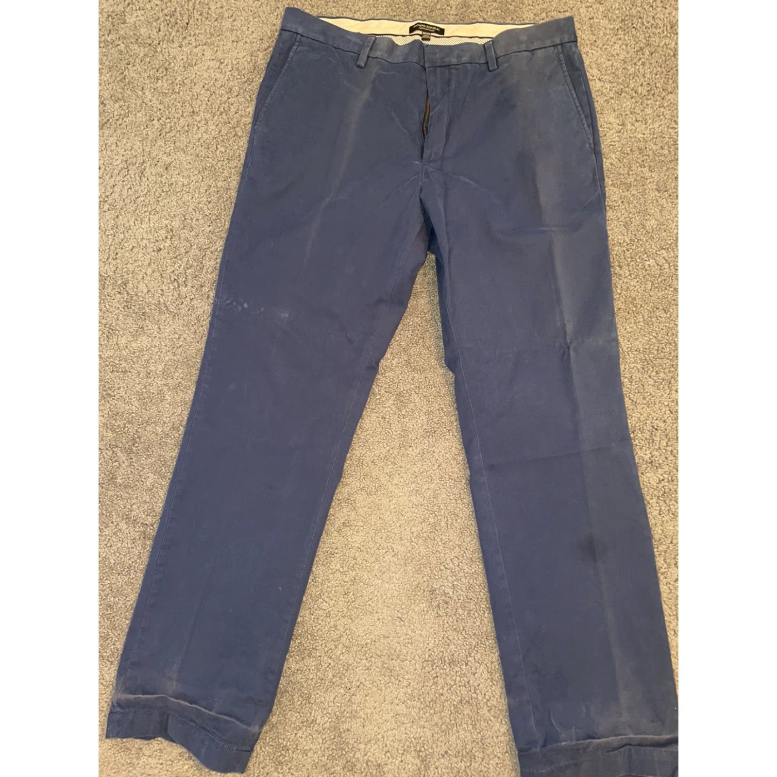 Banana Republic Banana Republic Men's Chino Pants Size 36x34 Blue Regular Fit Cotton Modern Style Size US 36 / EU 52 - 3 Thumbnail
