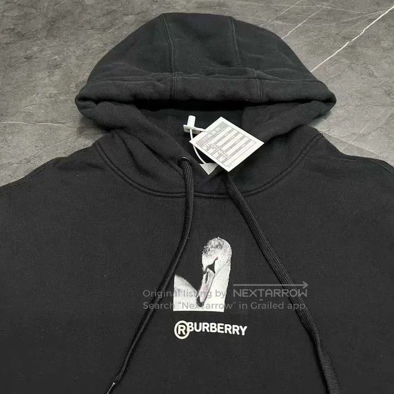 Burberry Burberry Black White Print Hoodie. Size US XL / EU 56 / 4 - 3 Thumbnail