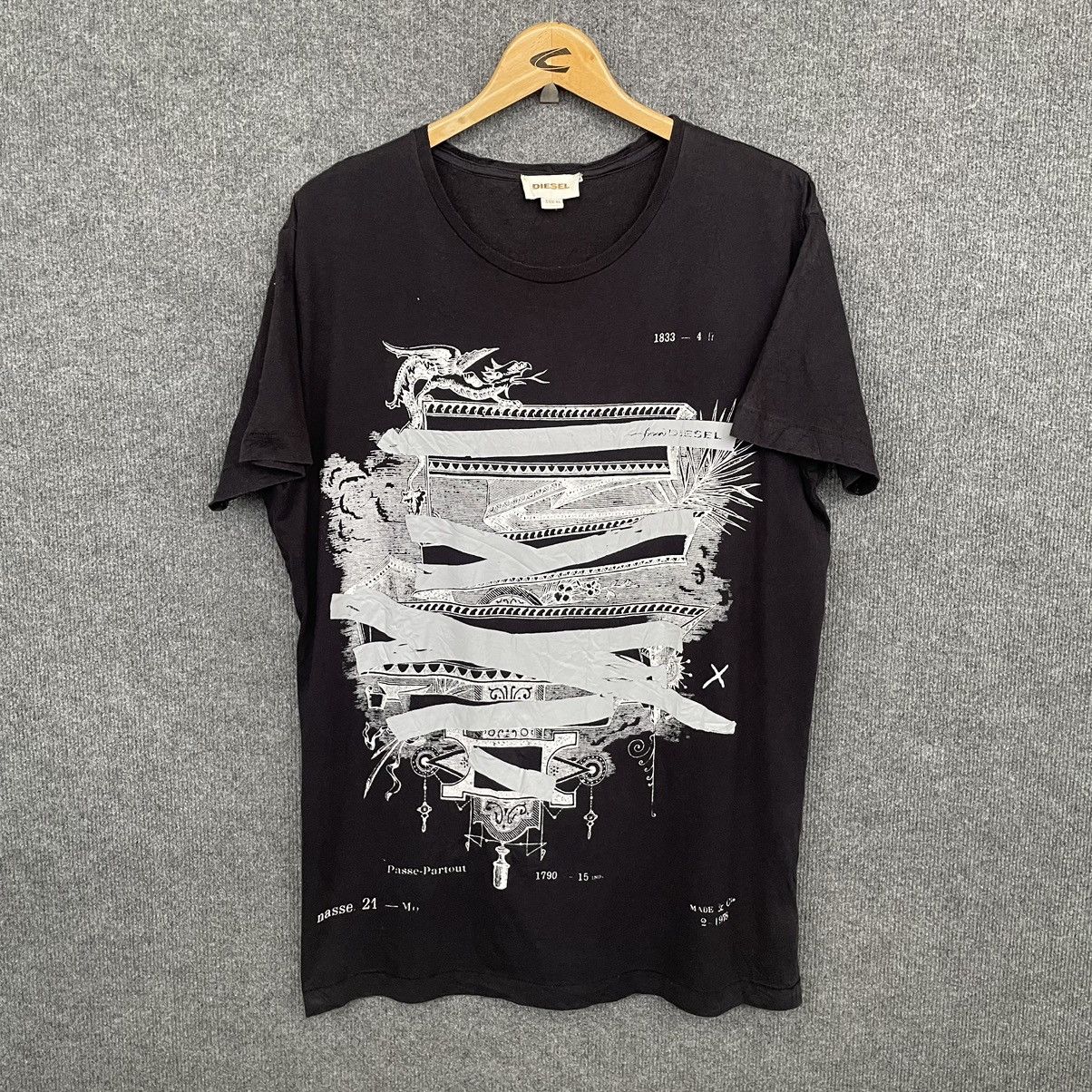 Diesel × Vintage Vintage Diesel Rare Graphic T Shirt Size US L / EU 52-54 / 3 - 1 Thumbnail