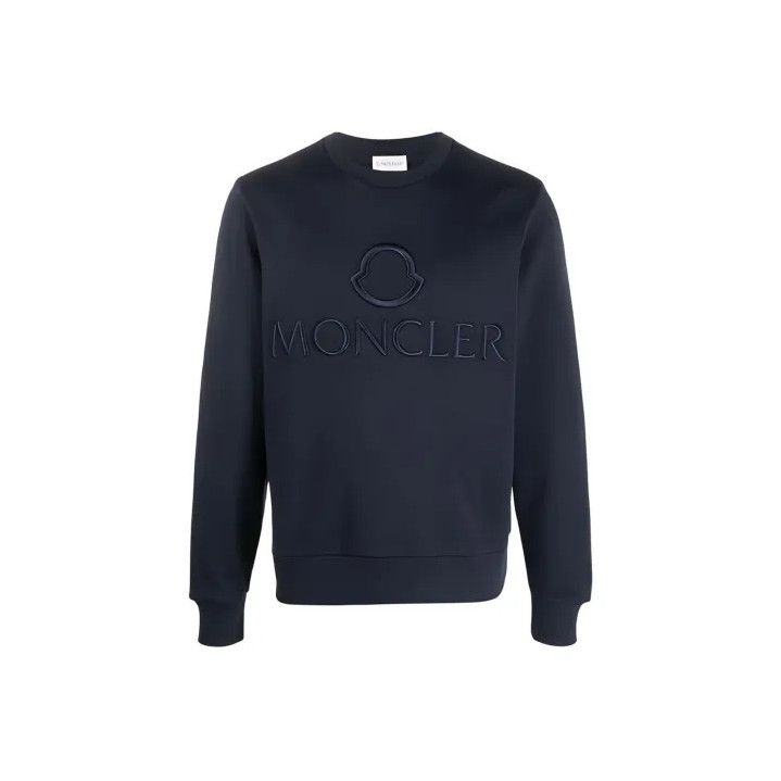 Moncler Moncler FW21 Logo Embroidered Cotton Crewneck Sweatshirt Size US L / EU 52-54 / 3 - 1 Thumbnail