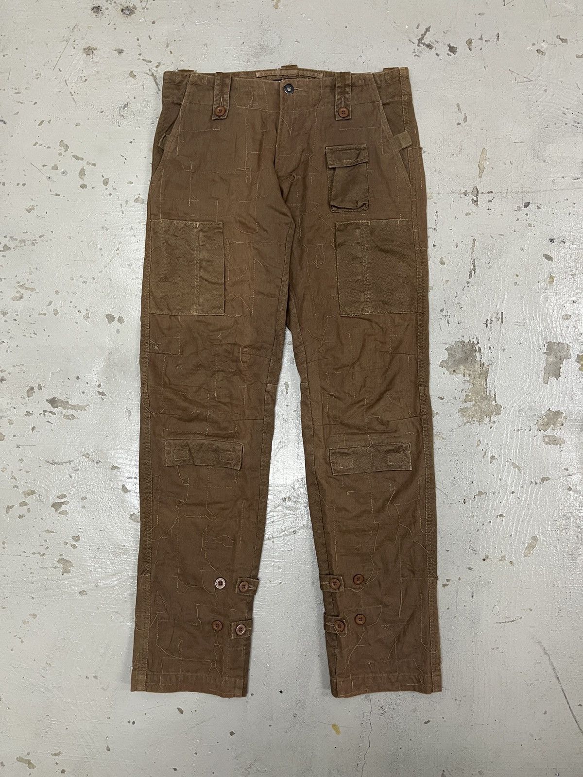 Greg Lauren In The Attic Bondage Cargo Hemp Patchwork Greg Lauren Style Size US 33 - 2 Thumbnail