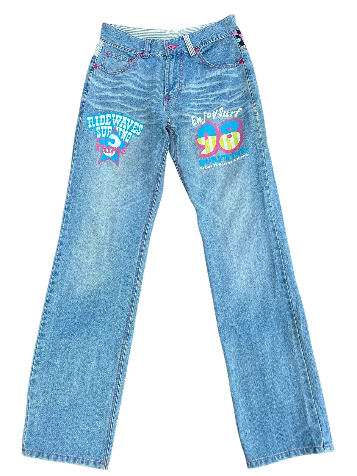 Kapital LOVE & SURF HIPPIES STYLE DENIM JEANS Size US 30 / EU 46 - 2 Thumbnail