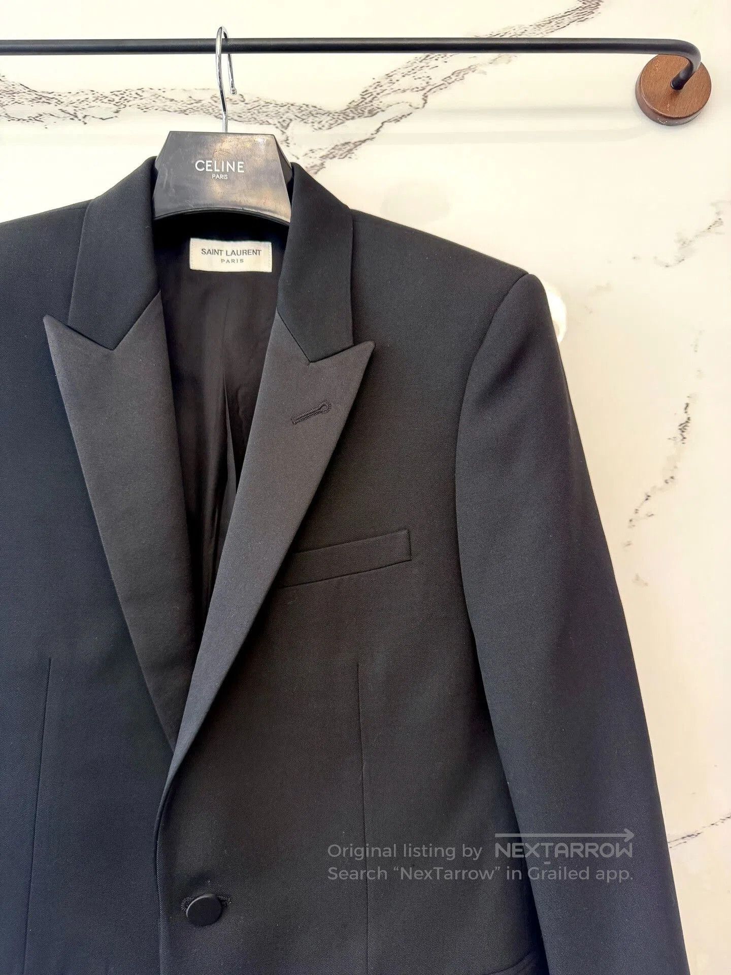 Saint Laurent Paris saint laurent black satin smoking jacket. Size US M / EU 48-50 / 2 - 2 Thumbnail