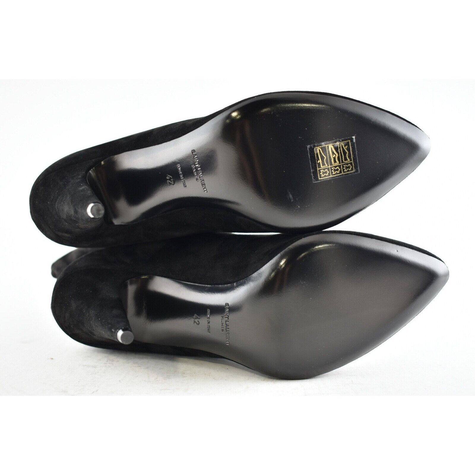 Yves Saint Laurent Saint Laurent YSL Etienne 95 Black Suede Runway Elastic Size US 12 / IT 42 - 12 Thumbnail