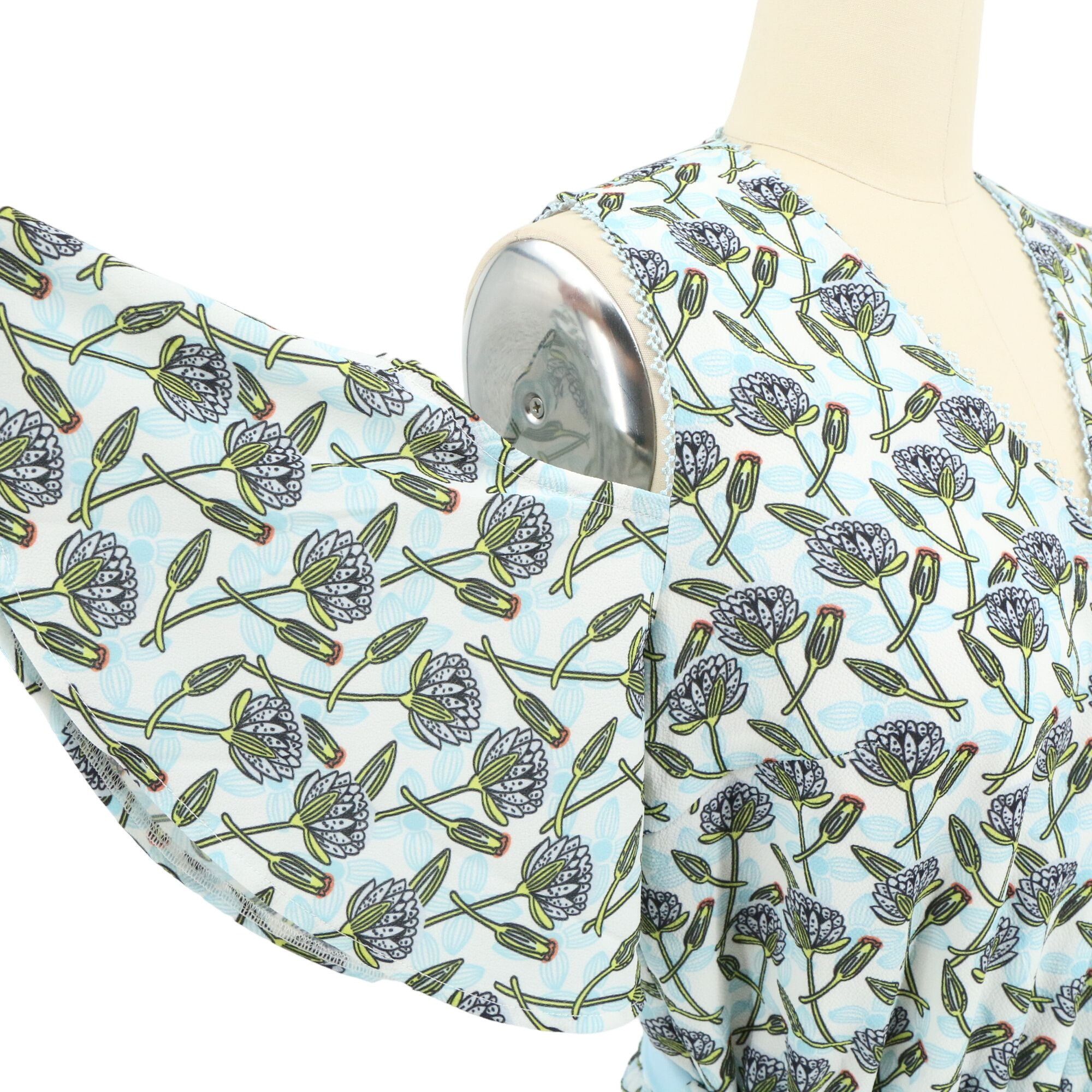 Other NWT Foxiedox Lexie Cross Floral Cold Shoulder Dress Blue Whi Size M / US 6-8 / IT 42-44 - 7 Thumbnail
