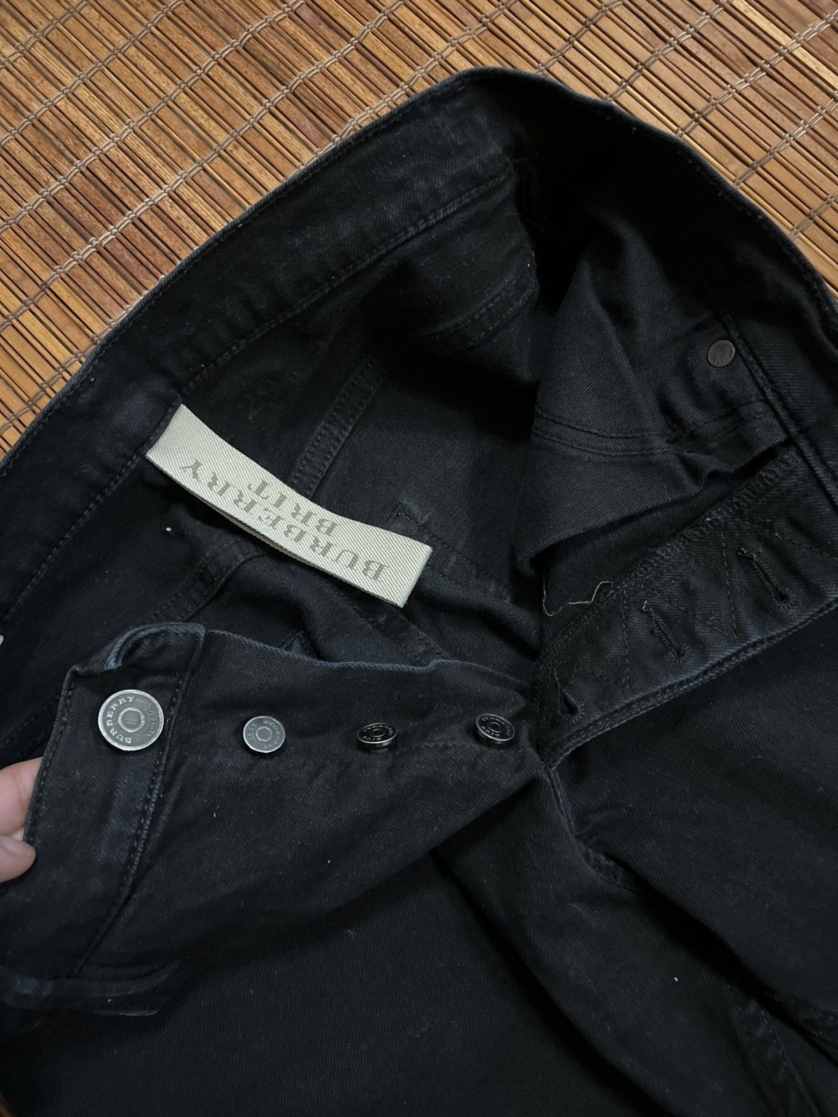 Burberry Burberry Brit black vintage slim straight leg denim jeans Size 29" - 10 Thumbnail