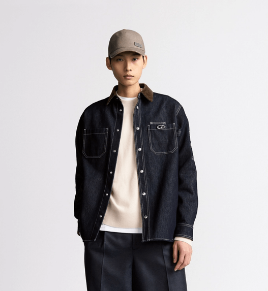 Dior o1w1db11025 513D59 Archives Labels Overshirt in Navy Blue Size US M / EU 48-50 / 2 - 3 Thumbnail