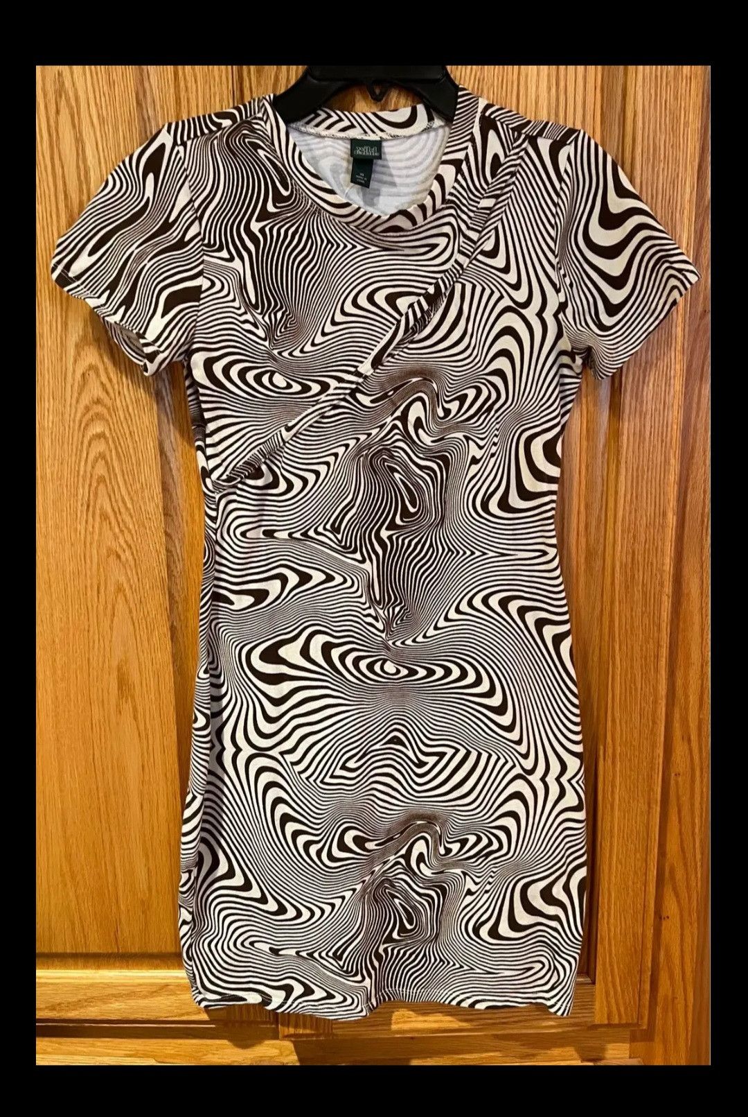 Other Abstract Brown & White Zebra Bodycon Dress Size XS / US 0-2 / IT 36-38 - 1 Thumbnail