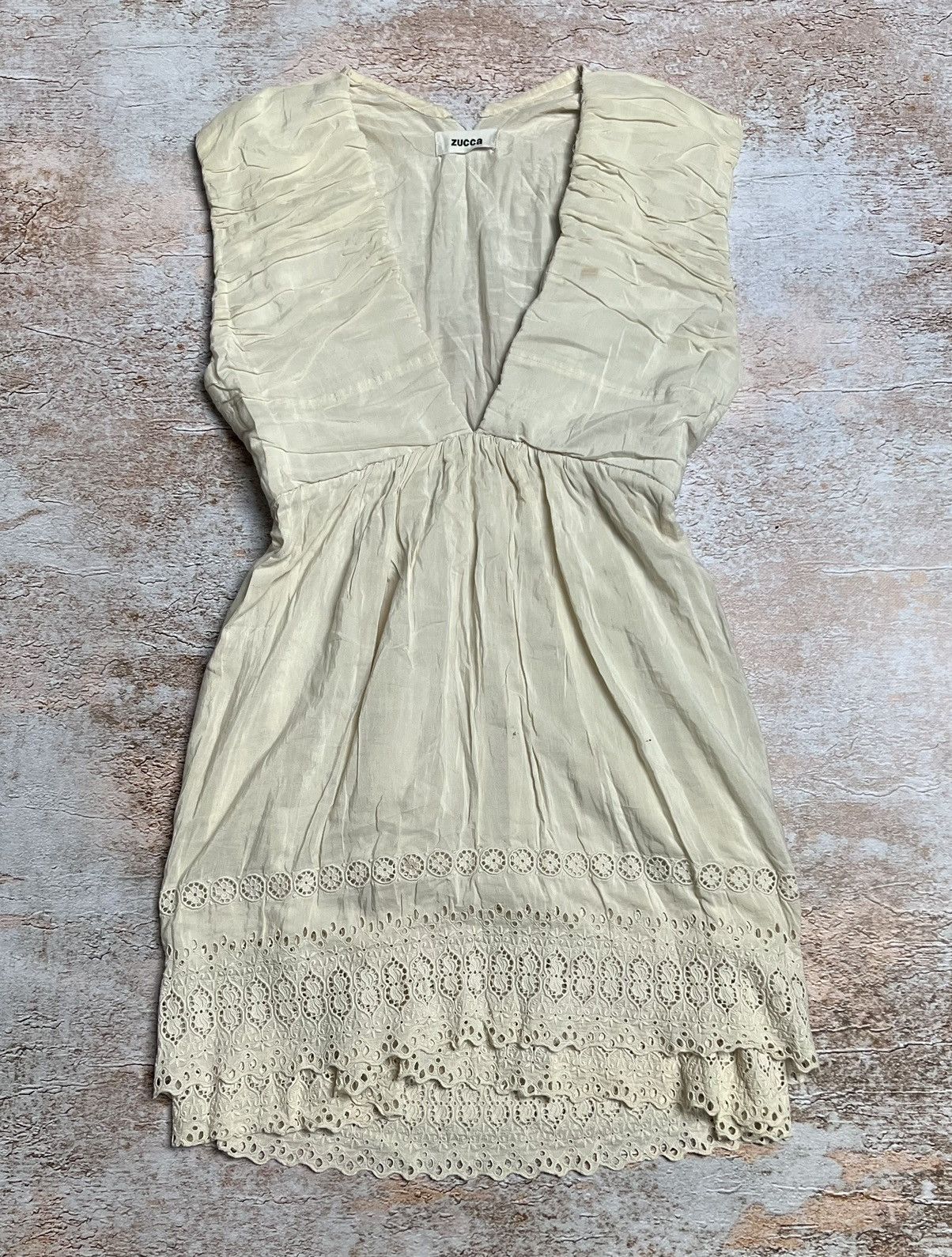 image of Issey Miyake x Zucca Vintage Japanese Dress in Beige, Women's (Size Medium)