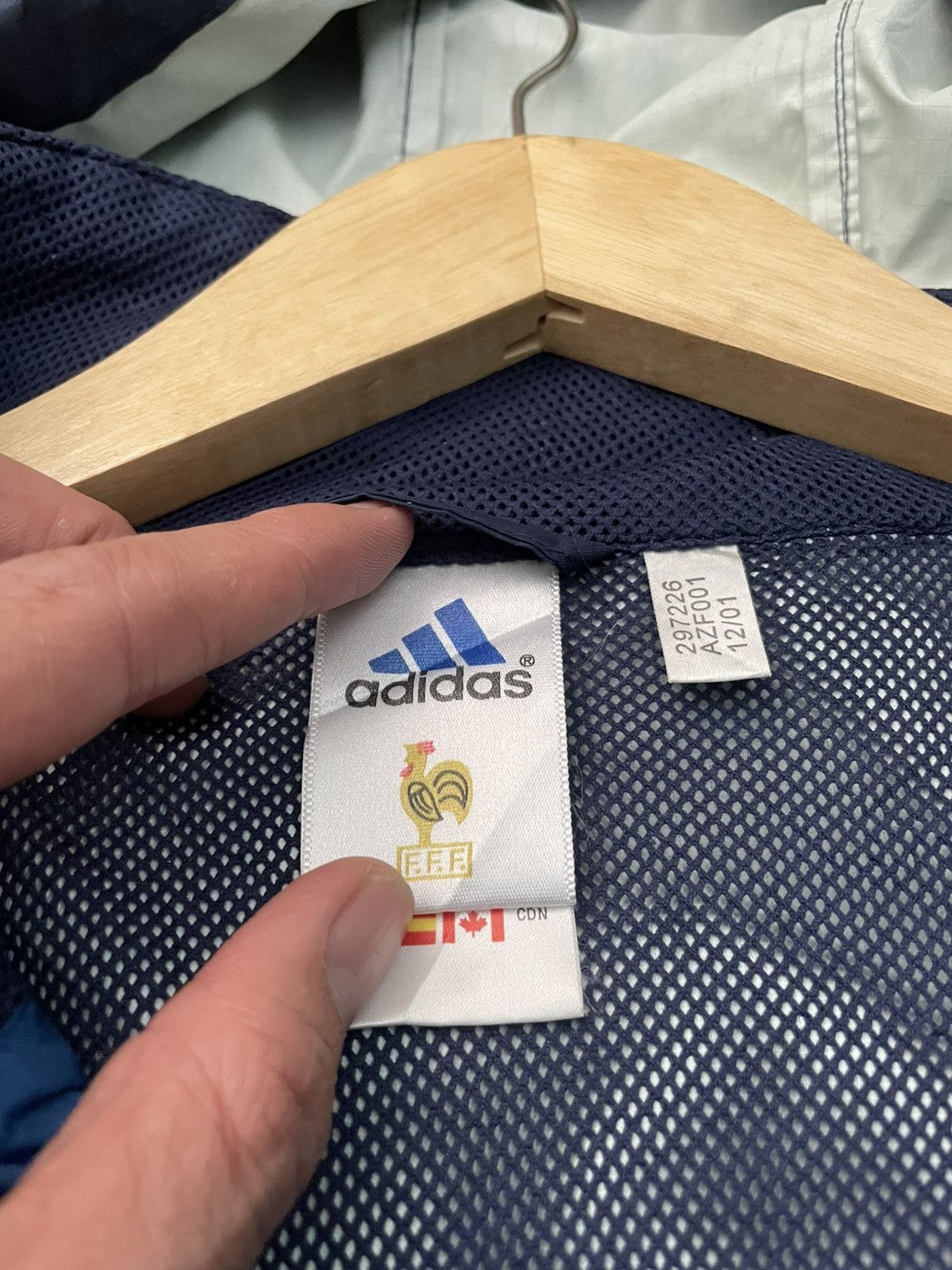 Adidas Vintage jacket France national 2001 Size US XXL / EU 58 / 5 - 4 Thumbnail