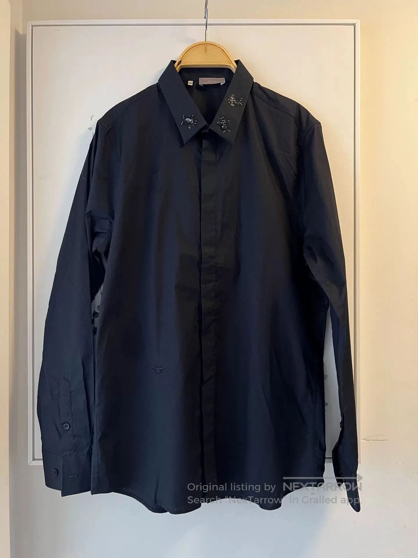 Dior Dior Black Long Sleeve Shirt with Beads. Size US M / EU 48-50 / 2 - 2 Thumbnail