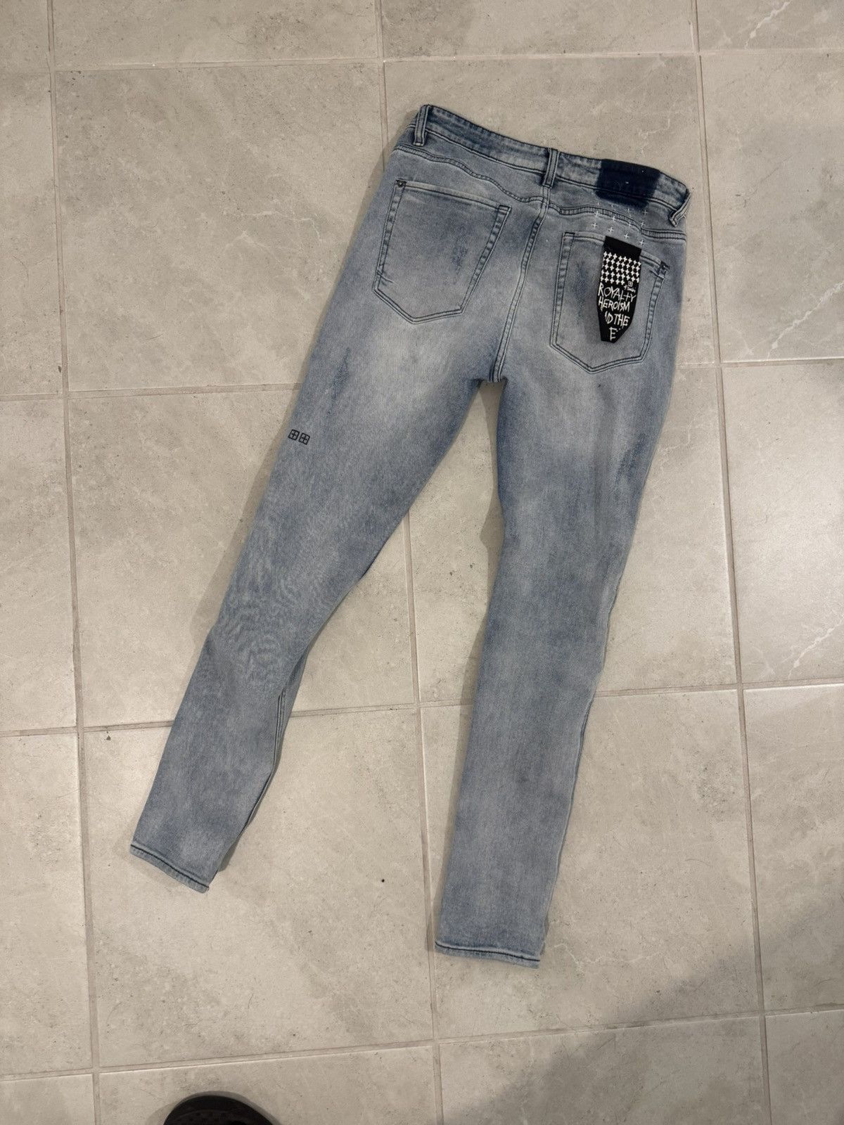 Ksubi KSUBI Ripped Denim Jeans Blue Size US 33 - 2 Thumbnail