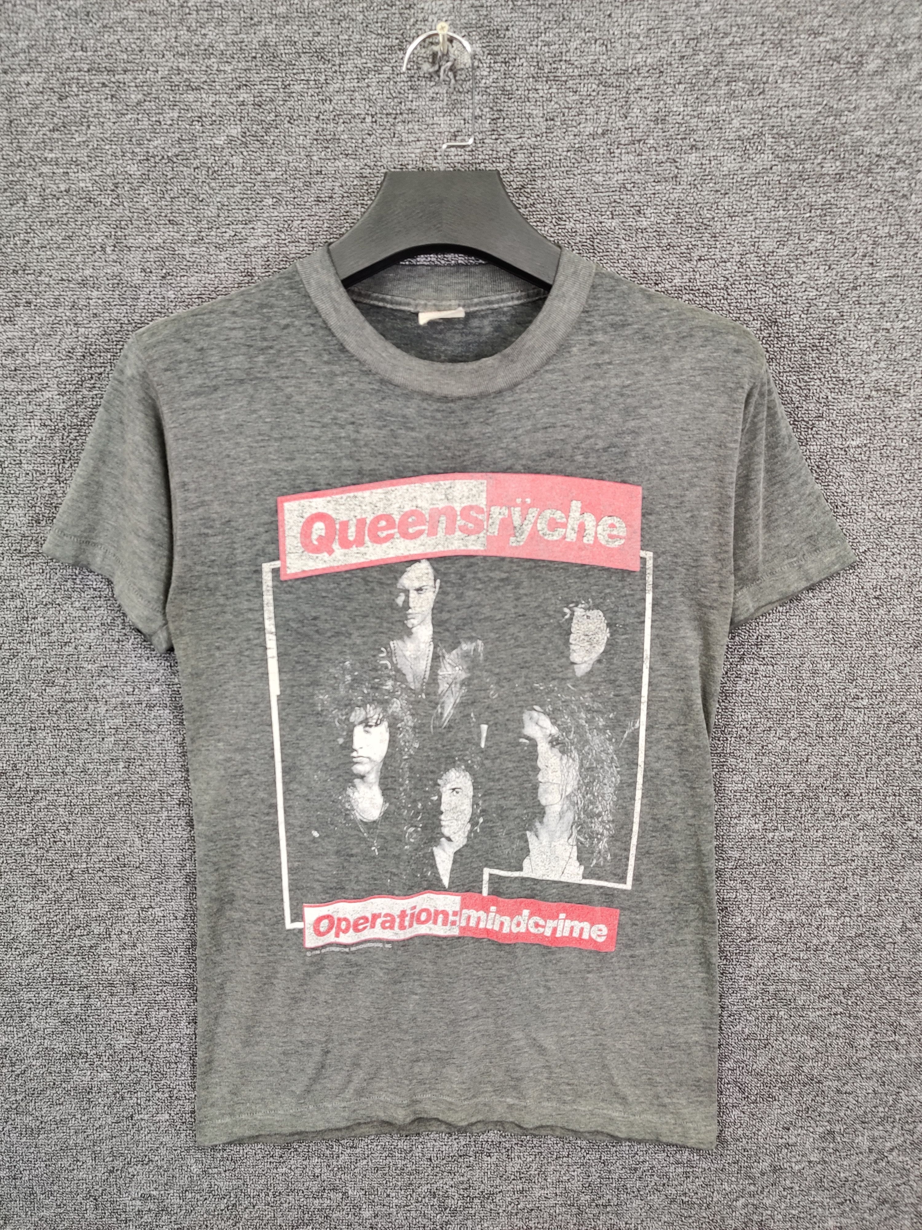 Band Tees Vintage 80s Queensryche Operation Mindcrime Tour Tee Tshirt Size US M / EU 48-50 / 2 - 1 Thumbnail
