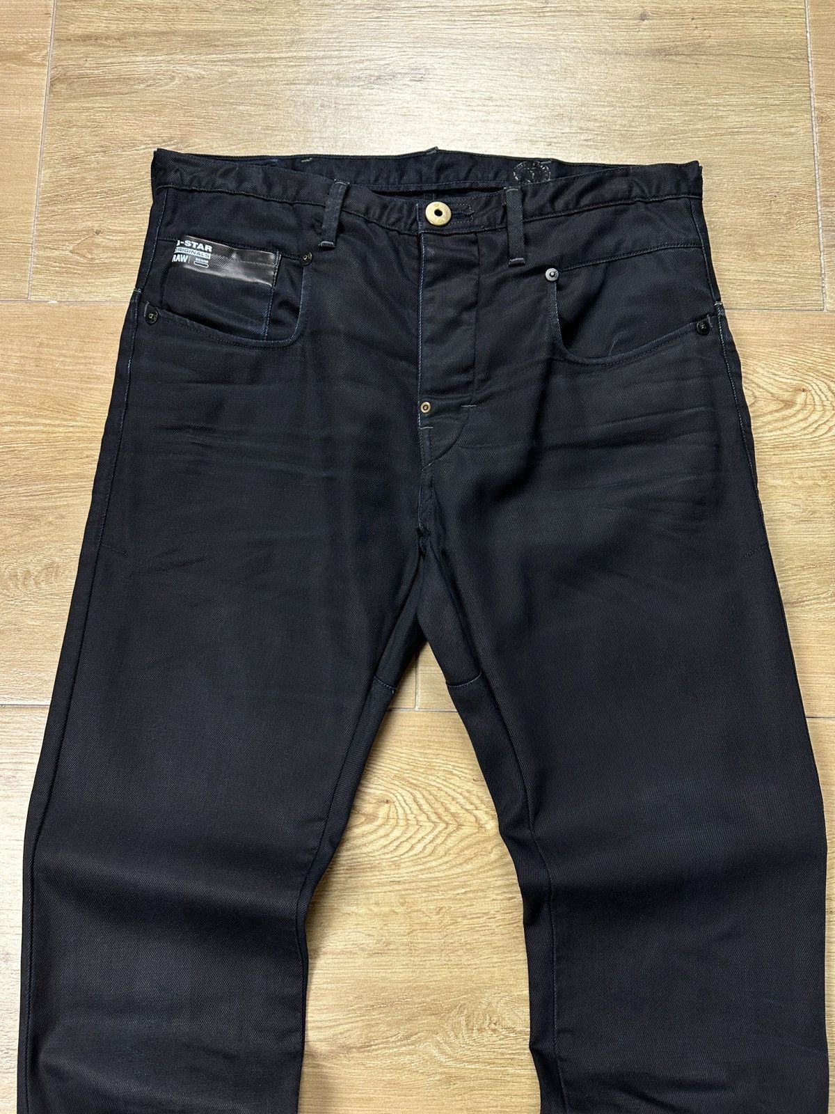 G-Star × Vintage Vintage Y2K G-Star Raw Waxed Denim Pants Size US 30 / EU 46 - 7 Thumbnail