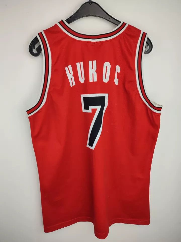 NBA NBA CHICAGO BULLS BASKETBALL SHIRT CHAMPION #7 KUKOC Size US L / EU 52-54 / 3 - 12 Thumbnail