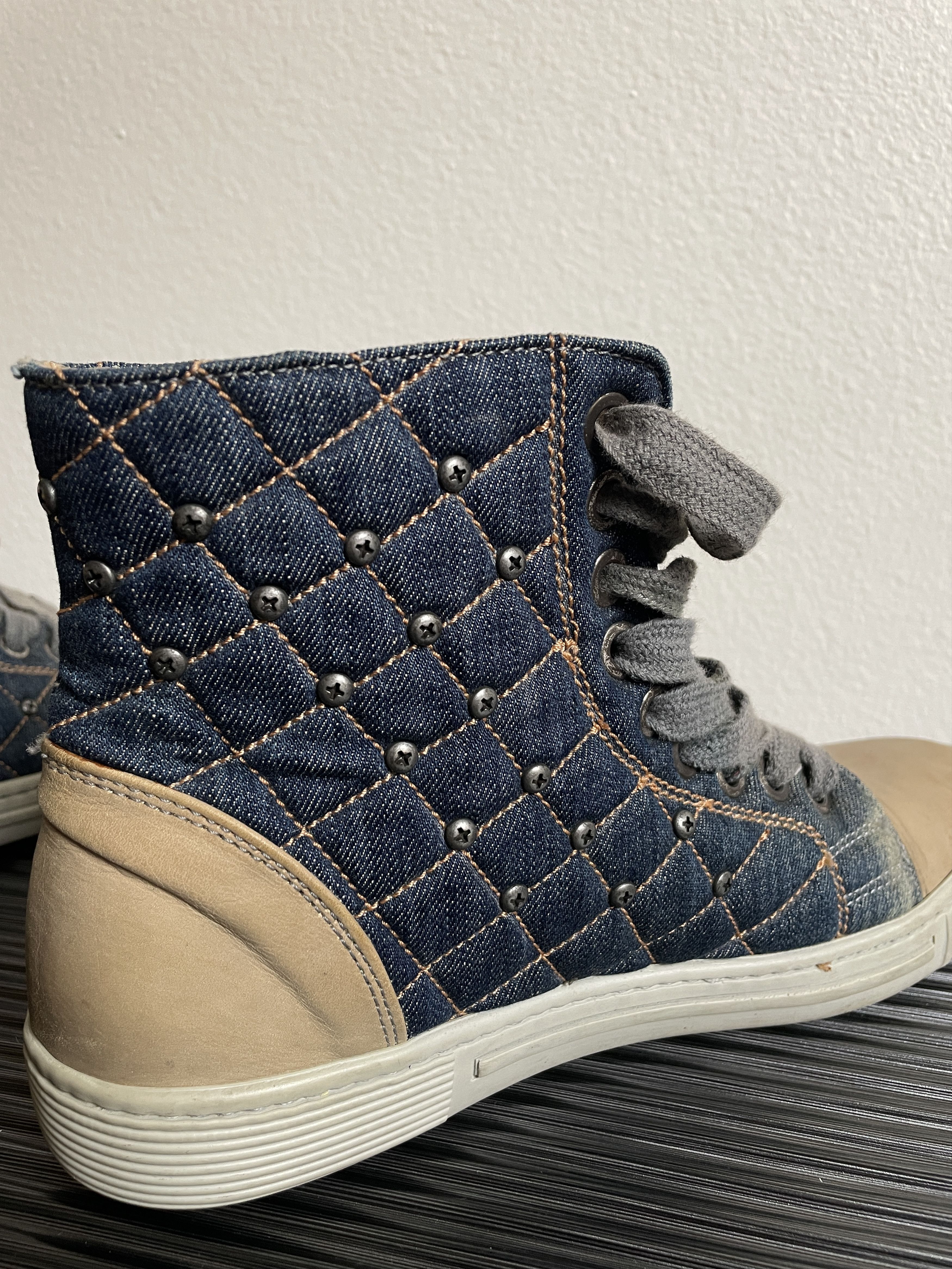 John Galliano John Galliano Studded Fight Club High Tops (FW04) Size US 8 / EU 41 - 4 Thumbnail