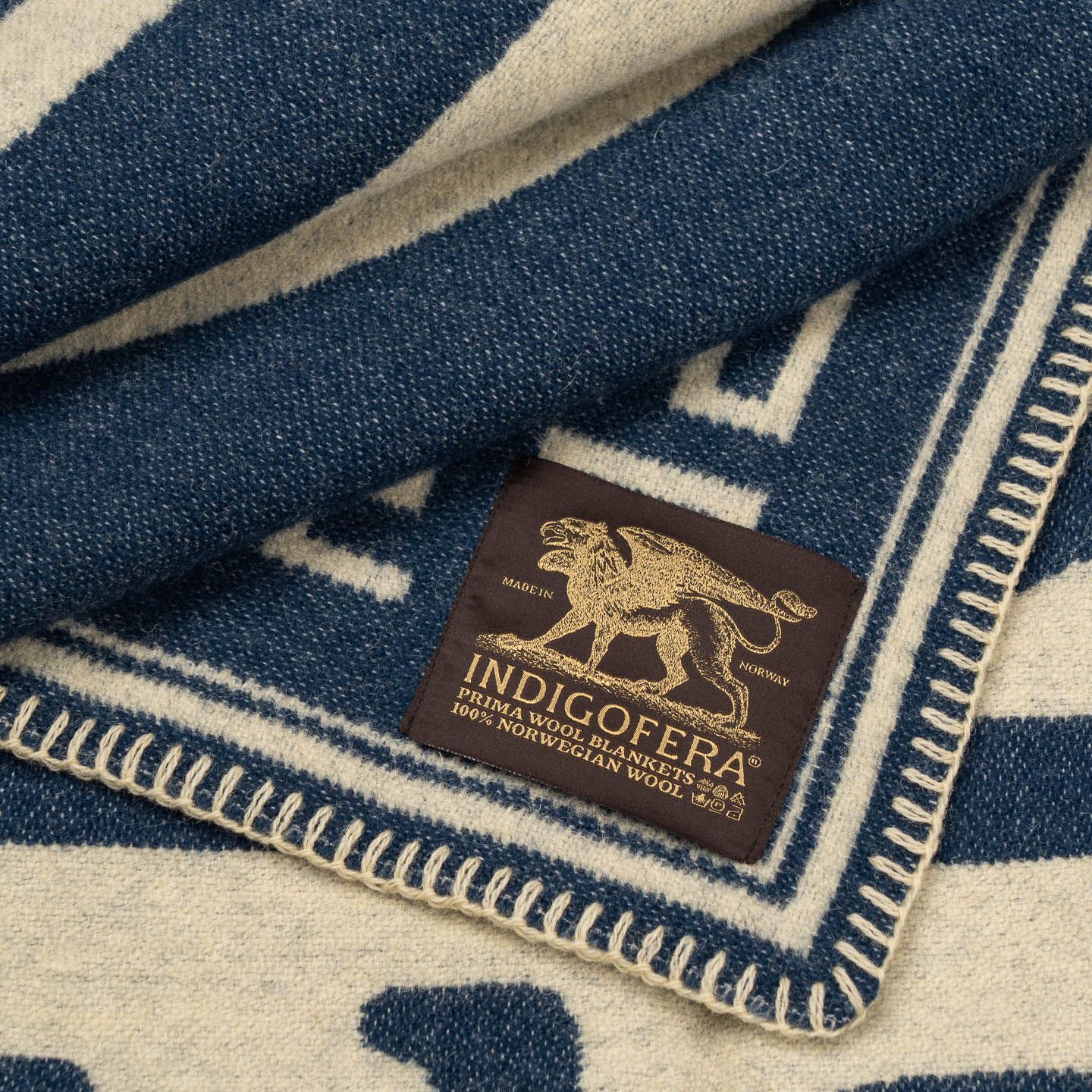 Designer × Indigofera Indigofera Logo Blanket - Blue Size ONE SIZE - 2 Thumbnail