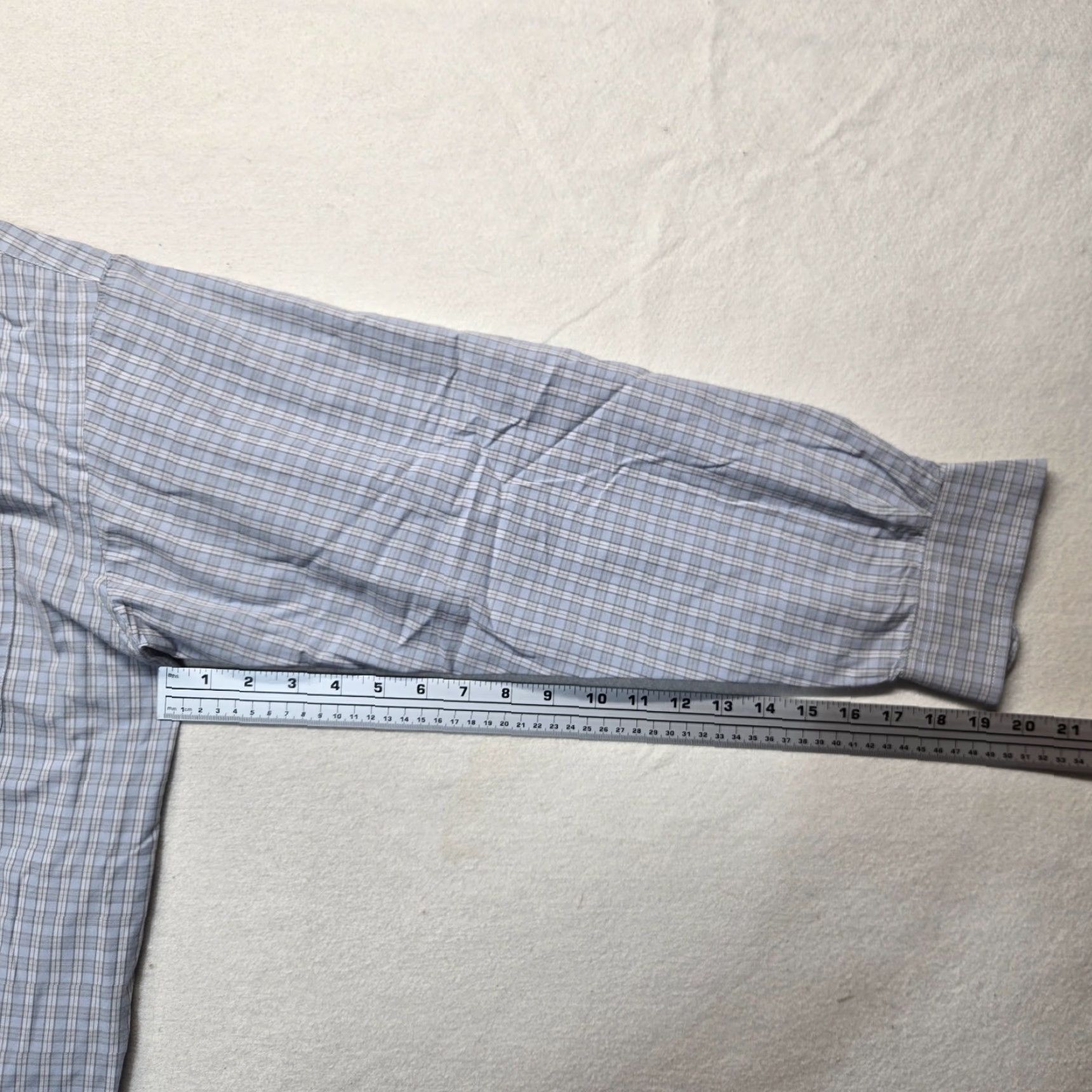 Oleg Cassini Oleg Cassini Shirt Men L Blue Plaid Long Sleeve Button-Up Casual Mens Size US L / EU 52-54 / 3 - 5 Thumbnail