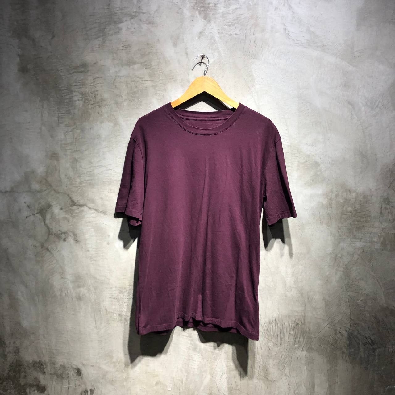 image of Maison Margiela Classic Four Stitch Tee in Maroon, Men's (Size Medium)