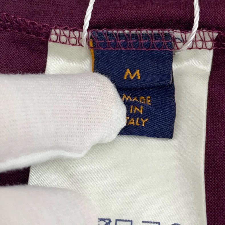 Louis Vuitton Louis Vuitton Purple logo embroidered cotton crew neck T-s Size US M / EU 48-50 / 2 - 6 Thumbnail