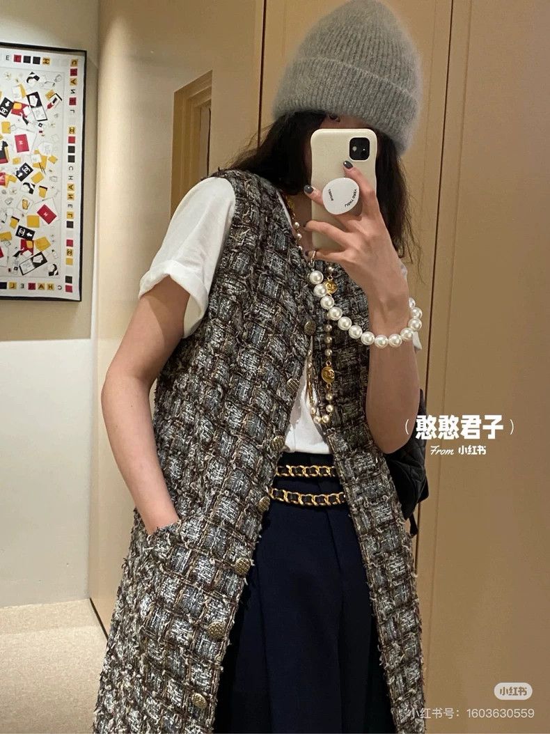 Chanel Chanel Brown Forest Long Vest 2504-Nextarrow Size XXS / US 00 / IT 34 - 6 Thumbnail