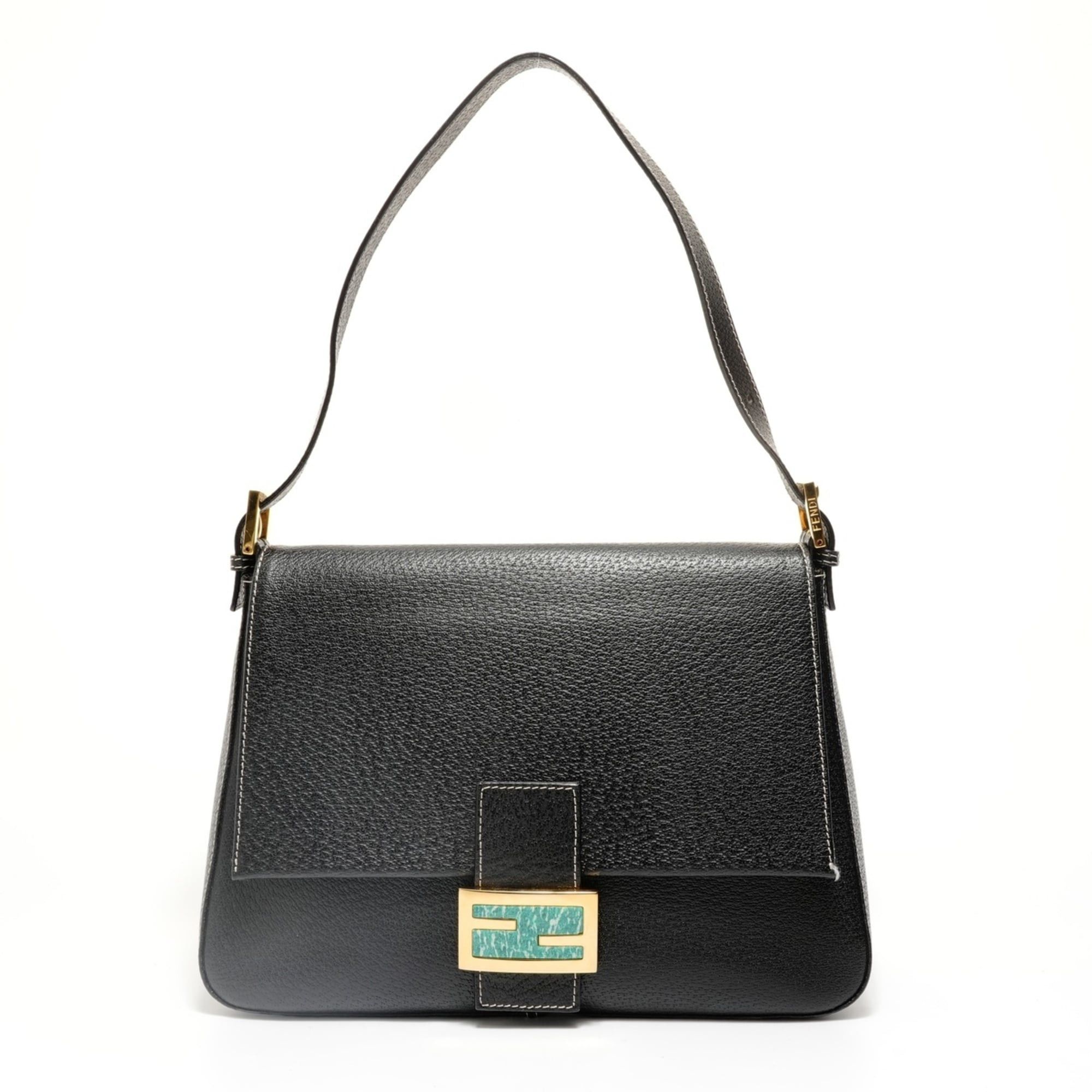 Fendi Fendi Mamma Bucket Leather Shoulder Bag, Black Size ONE SIZE - 1 Thumbnail