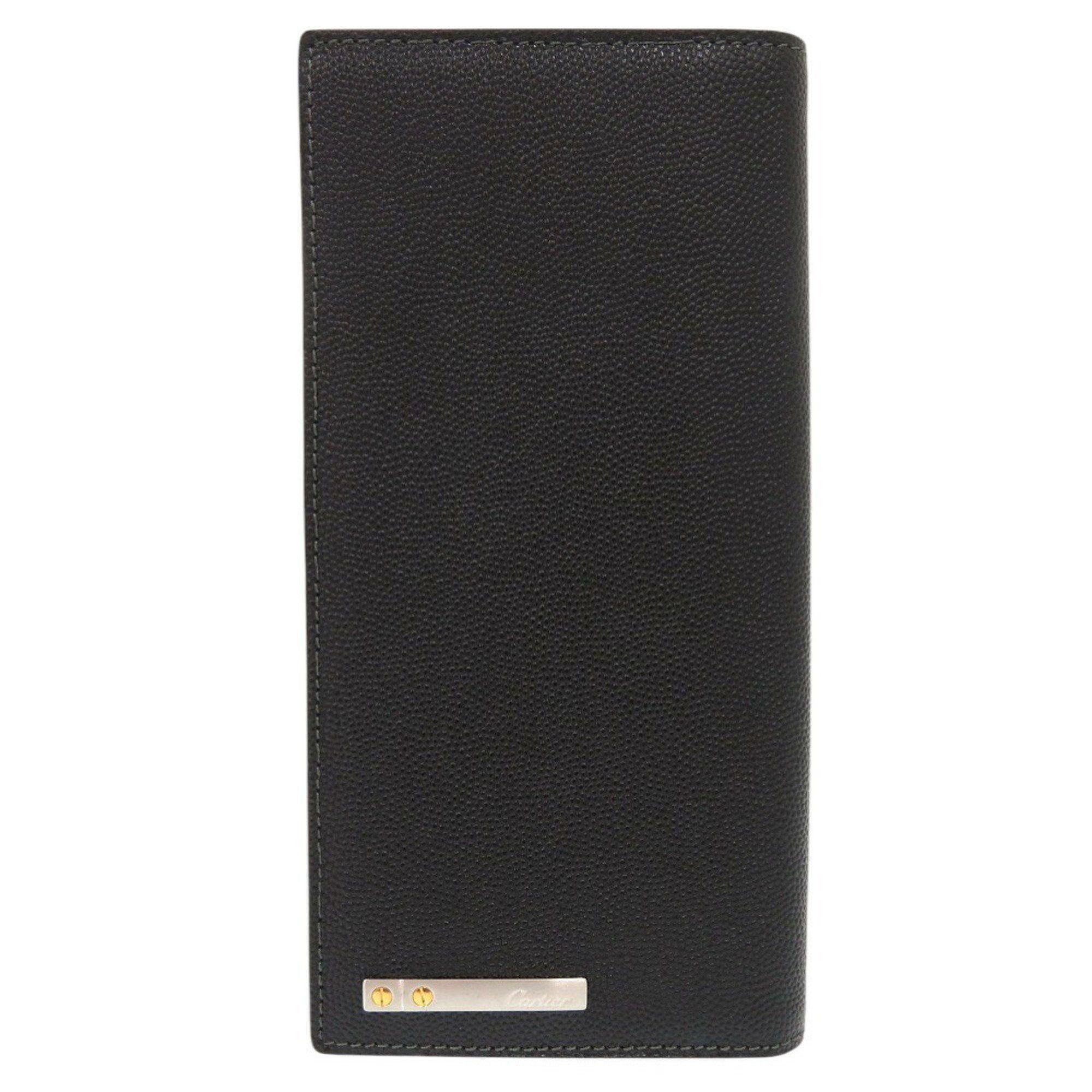 Cartier Cartier Santos L3000770 Leather Black Bi-fold Billfold 0623CARTIER Men's Size ONE SIZE - 1 Thumbnail