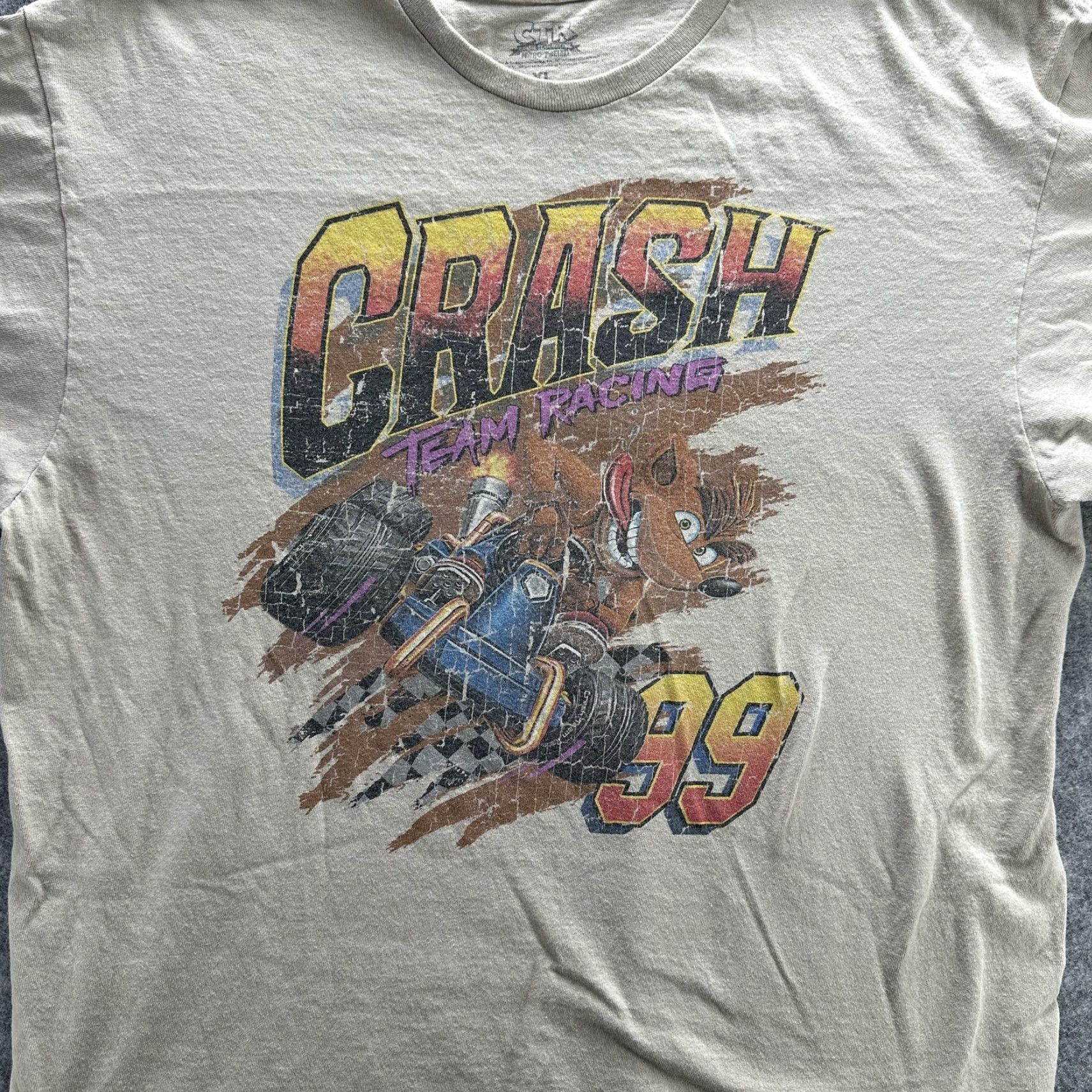 Vintage VINTAGE Crash Team Racing Shirt Mens XL Beige Graphic Tee CTR 90s 1999 Short Sleeve Crewneck Video Games Mens Size US XL / EU 56 / 4 - 2 Thumbnail