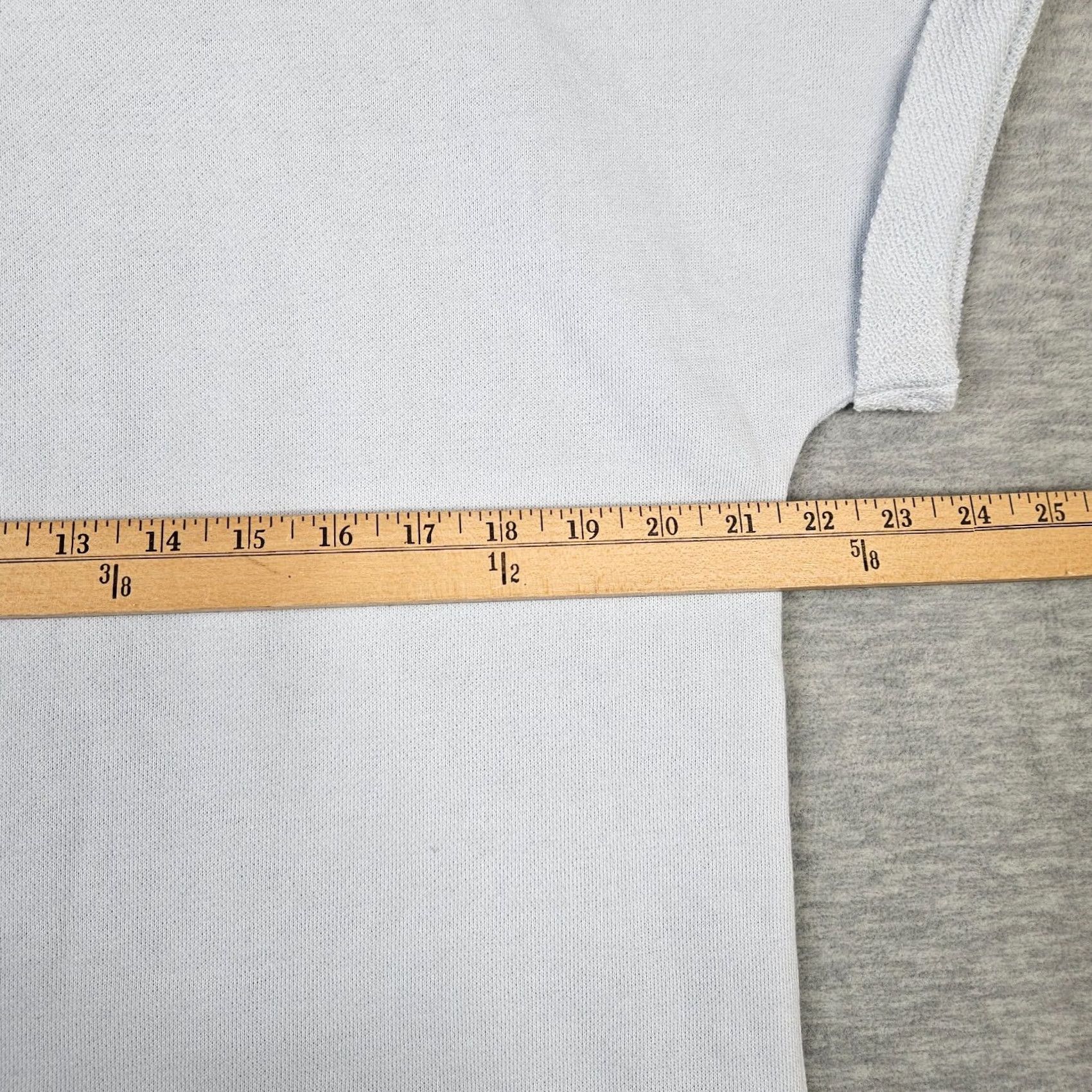 Vintage UpWest Women's Light blue short sleeve Top Knit Top Size L Regular Cotton Blend Polyester Knit Top, Blue, Short Sleeve, Casual, UpWest Size L / US 10 / IT 46 - 4 Thumbnail
