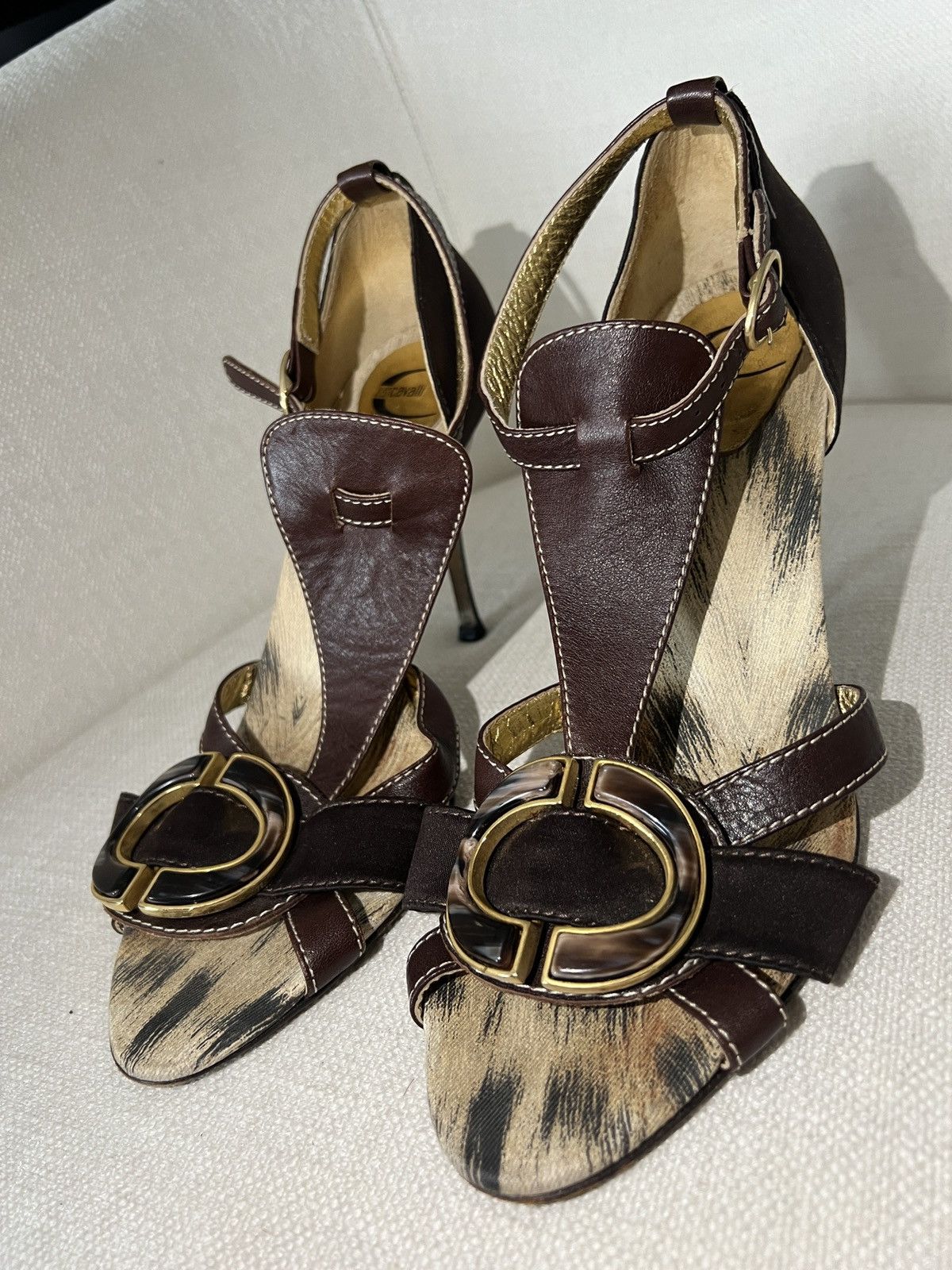 Just Cavalli Just Cavalli Animal Print Stiletto Heels Size US 9 / IT 39 - 11 Thumbnail
