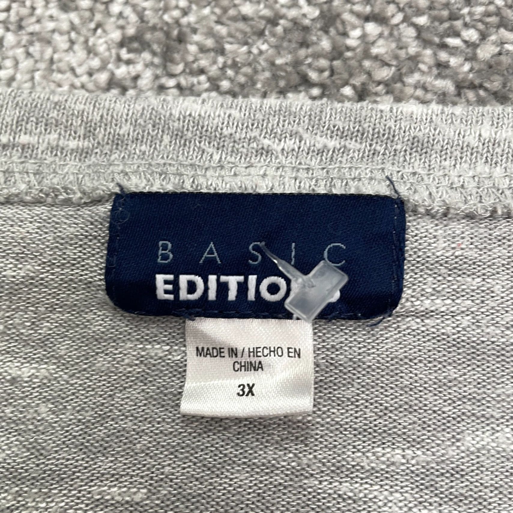 Basic Editions Basic Edition T-Shirt Casual Womens 3XL Gray 3/4 Sleeve Crew Neck Knit Polyester Rayon All Seasons Lightweight Stretch Solid Modern Classic Clothing Size XXL / US 16-18 / IT 52-54 - 4 Thumbnail