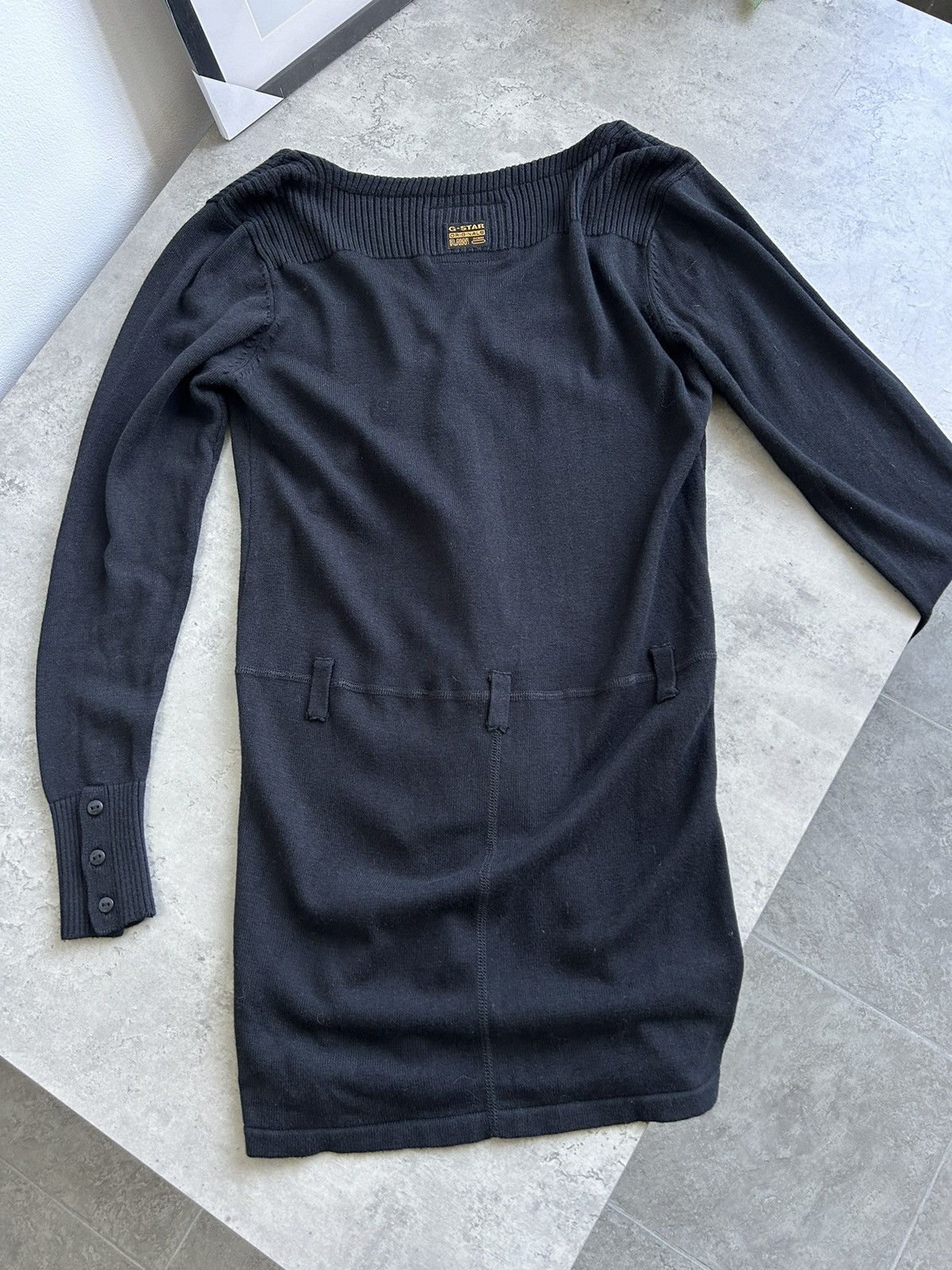 G-Star × Vintage G - Star RAW Knit Long Black Cardigan Jumper Size L / US 10 / IT 46 - 14 Thumbnail