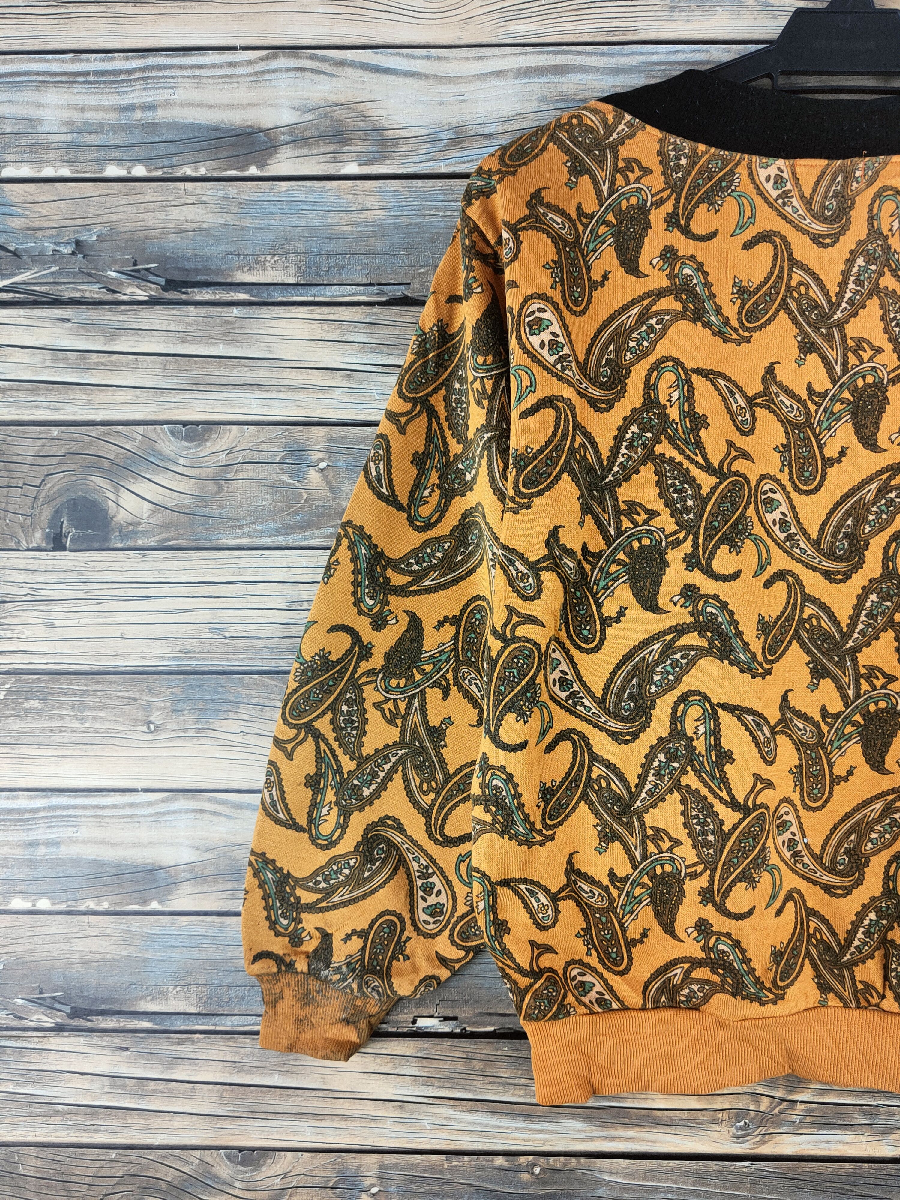 Japanese Brand Vintage Full Print Life is Art Mustard Sweatshirts Size M / US 6-8 / IT 42-44 - 10 Thumbnail
