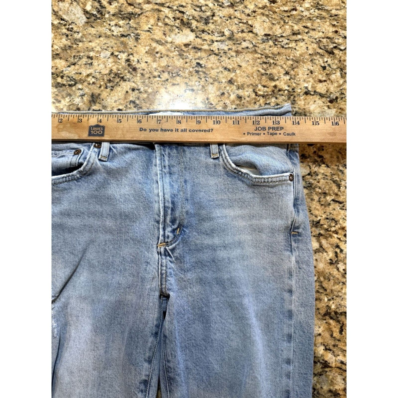 Agolde VINTAGE AGOLDE Sophie classic distressed knee skinny jeans light blue wash sz 27 Womens Jeans 27 blue distressed Size 27" / US 4 / IT 40 - 5 Thumbnail
