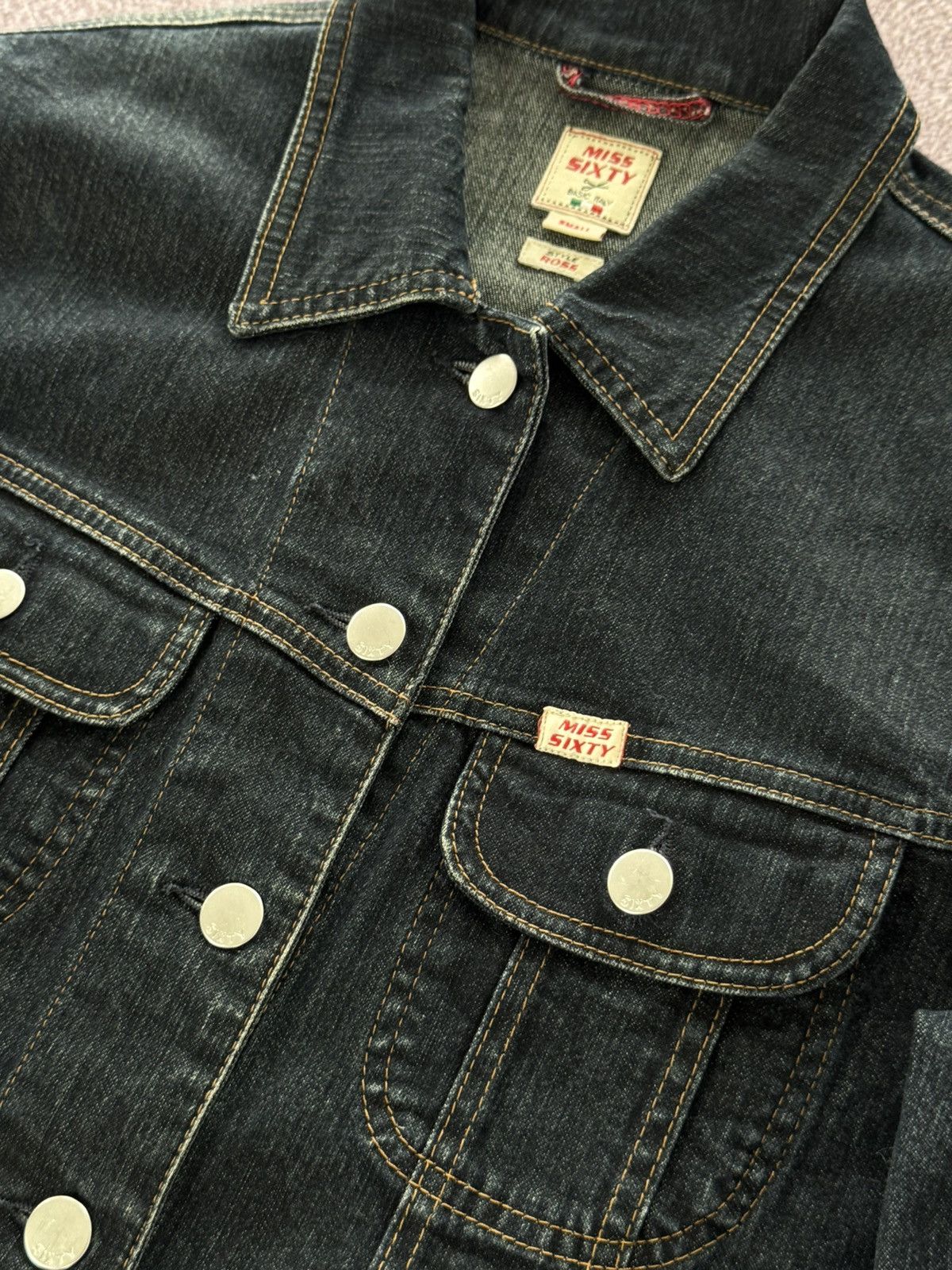 Miss Sixty Vintage Y2K Miss Sixty Dark Denim Jacket Size S / US 4 / IT 40 - 7 Thumbnail